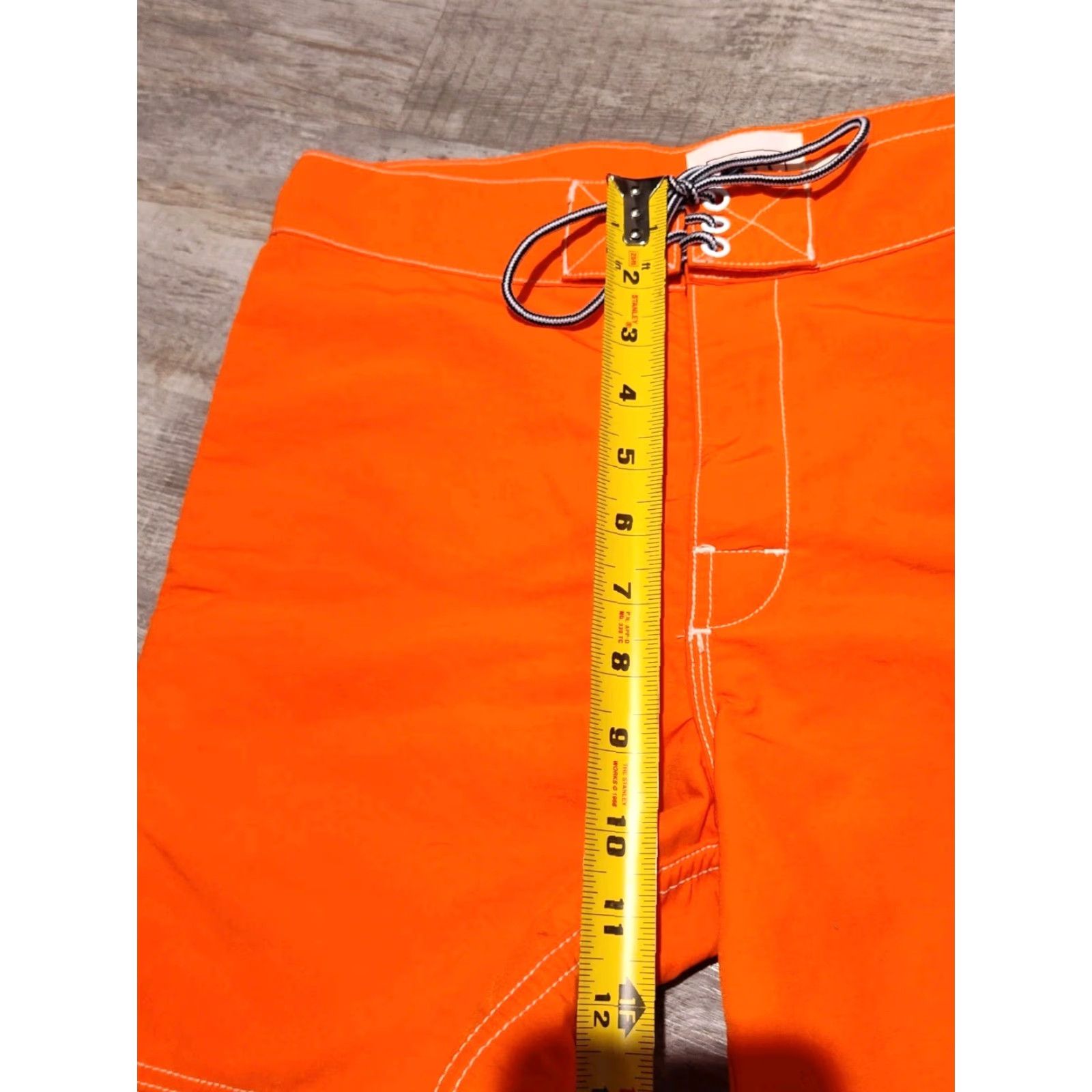 Vintage Salt Surf Men's Board Shorts USA Orange 30 Drawstring Pockets Beach Surfing Made in USA Polyester Microfiber Unlined Regular Bottom Size US 30 / EU 46 - 6 Thumbnail