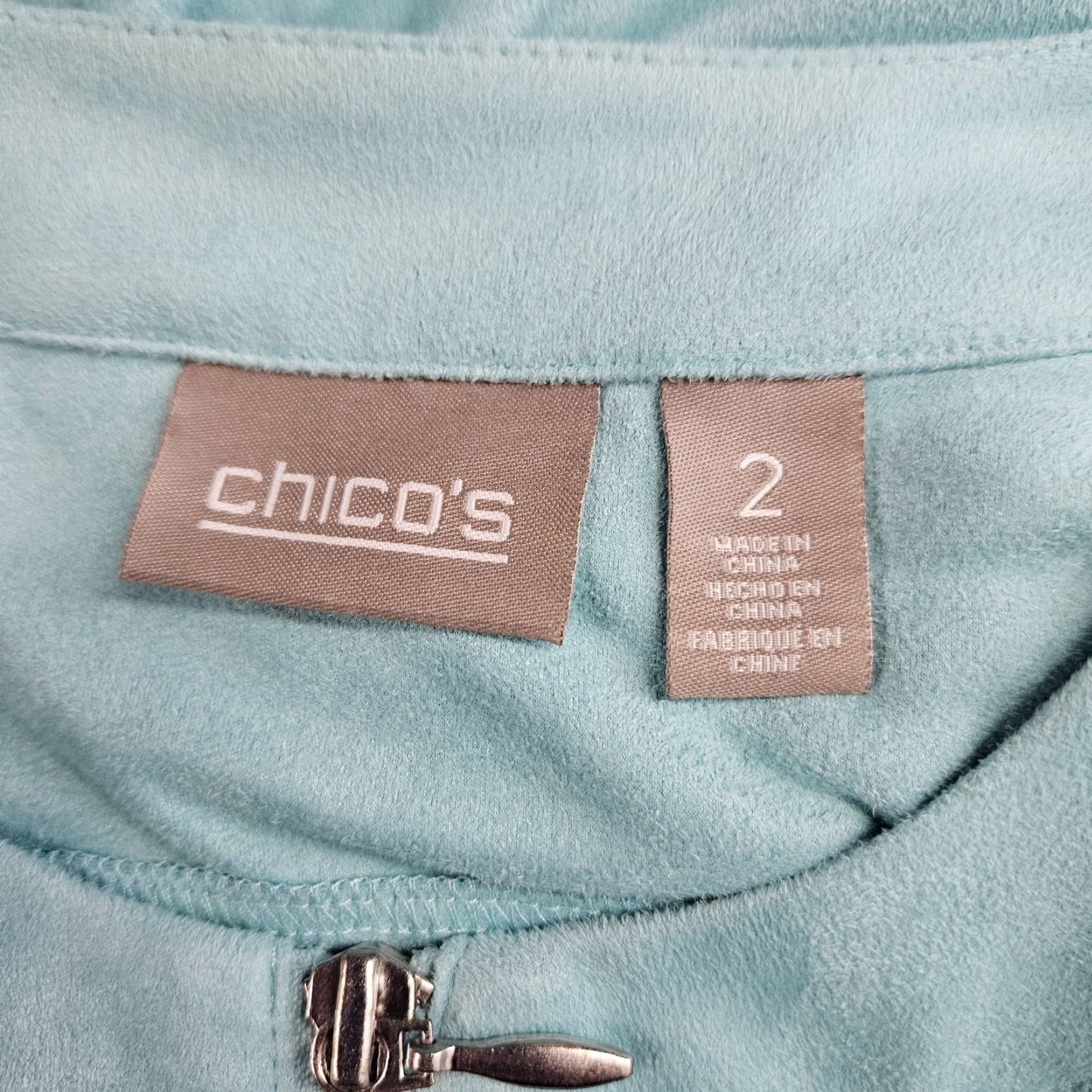 Vintage Chico's Women's Large Solid Blue Faux Suede Jacket User: Chico's Women's Large Solid Blue Faux Suede Jacket Size L / US 10 / IT 46 - 5 Thumbnail