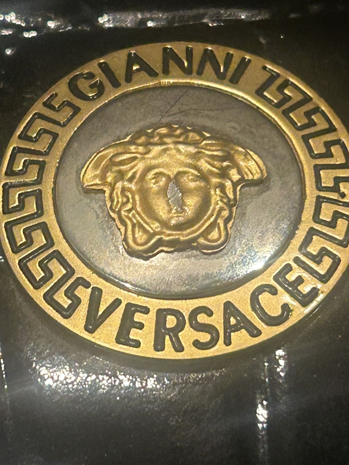 Versace Gianni Versace Medusa Patent Croc Embossed Clutch Size ONE SIZE - 8 Thumbnail