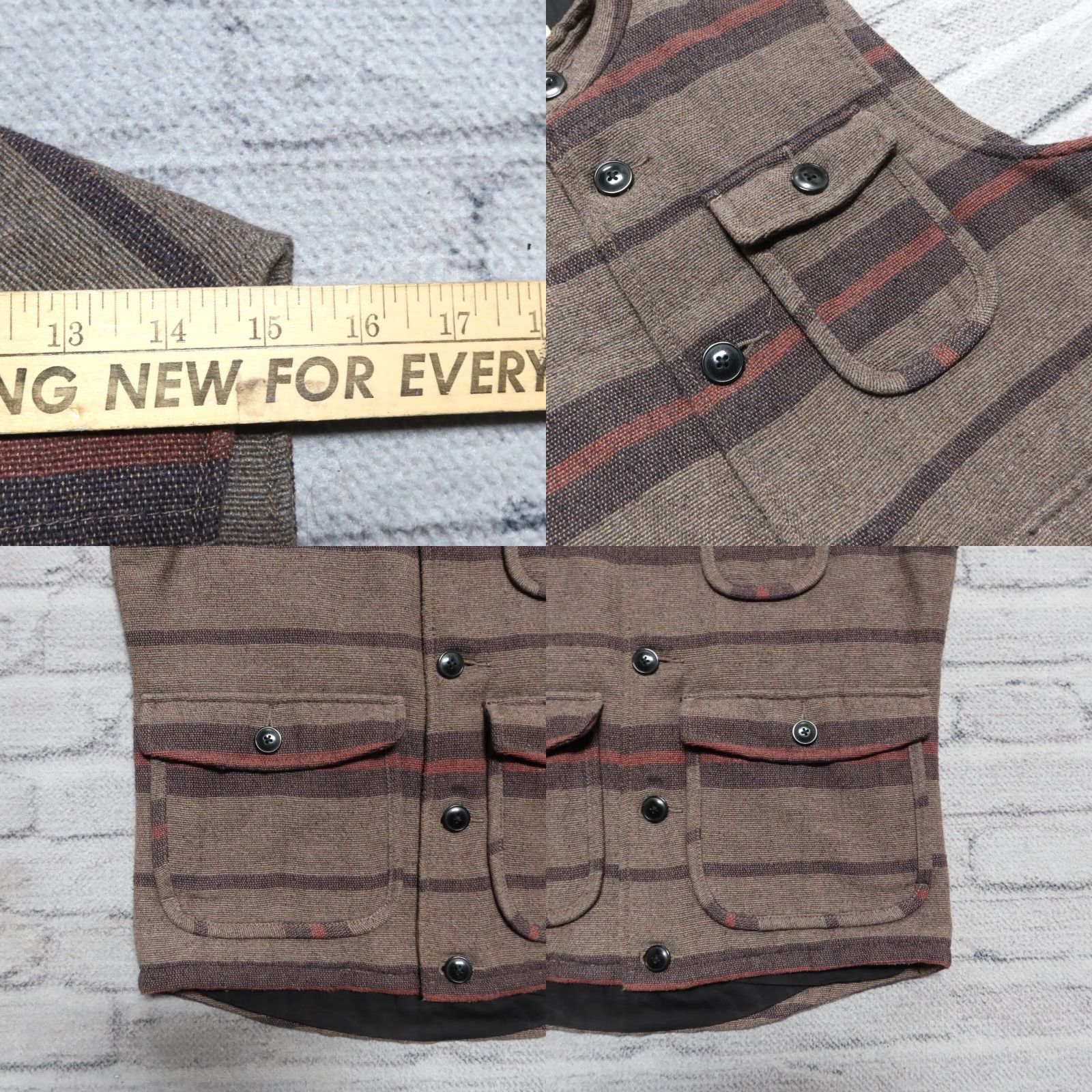 Levi's VINTAGE Levis Stripe Vest Shirt Mens S Wool See photos 90s Size US S / EU 44-46 / 1 - 9 Thumbnail