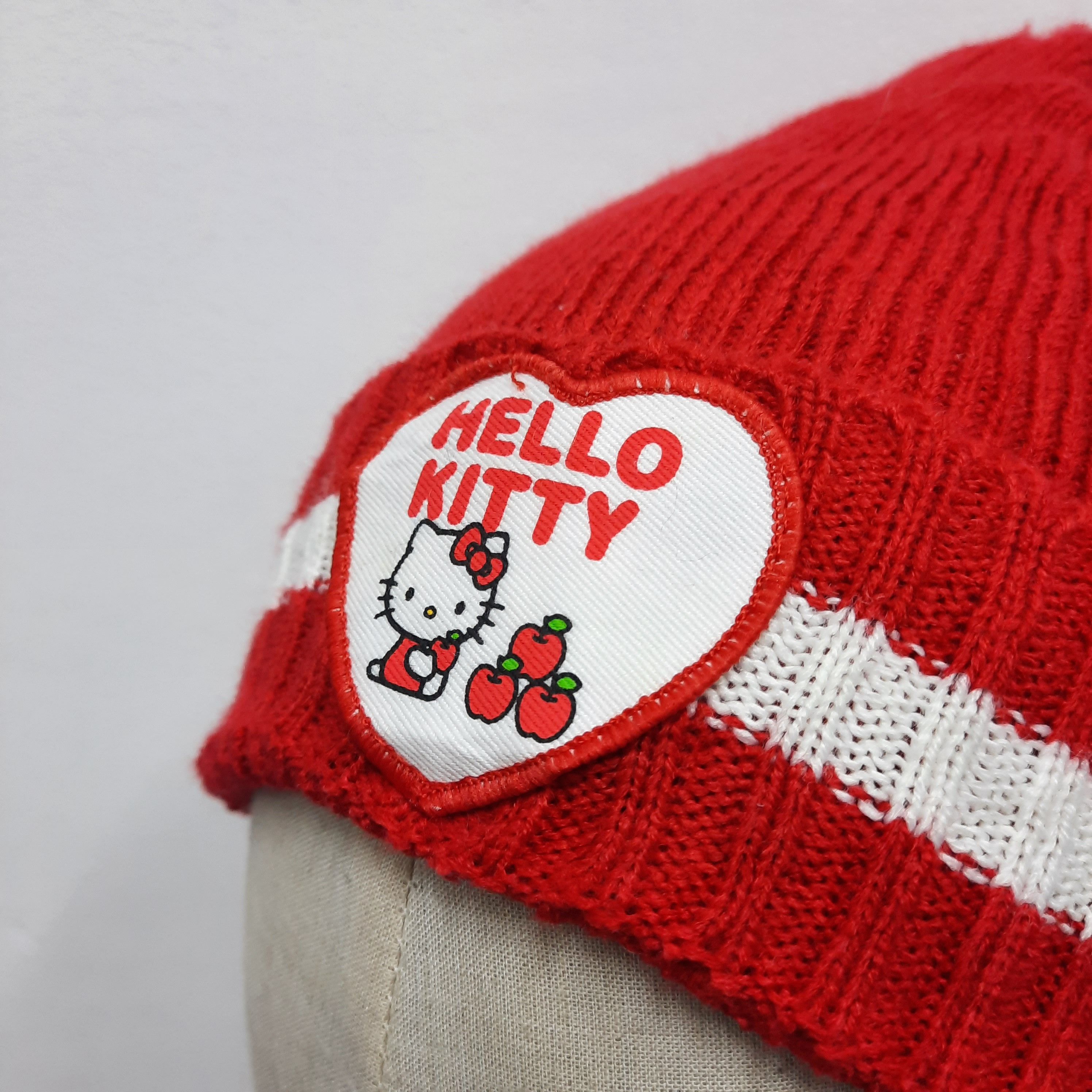 Anime 😽 Hello kitty by sanrio patch anime beanie hat Size ONE SIZE - 3 Thumbnail