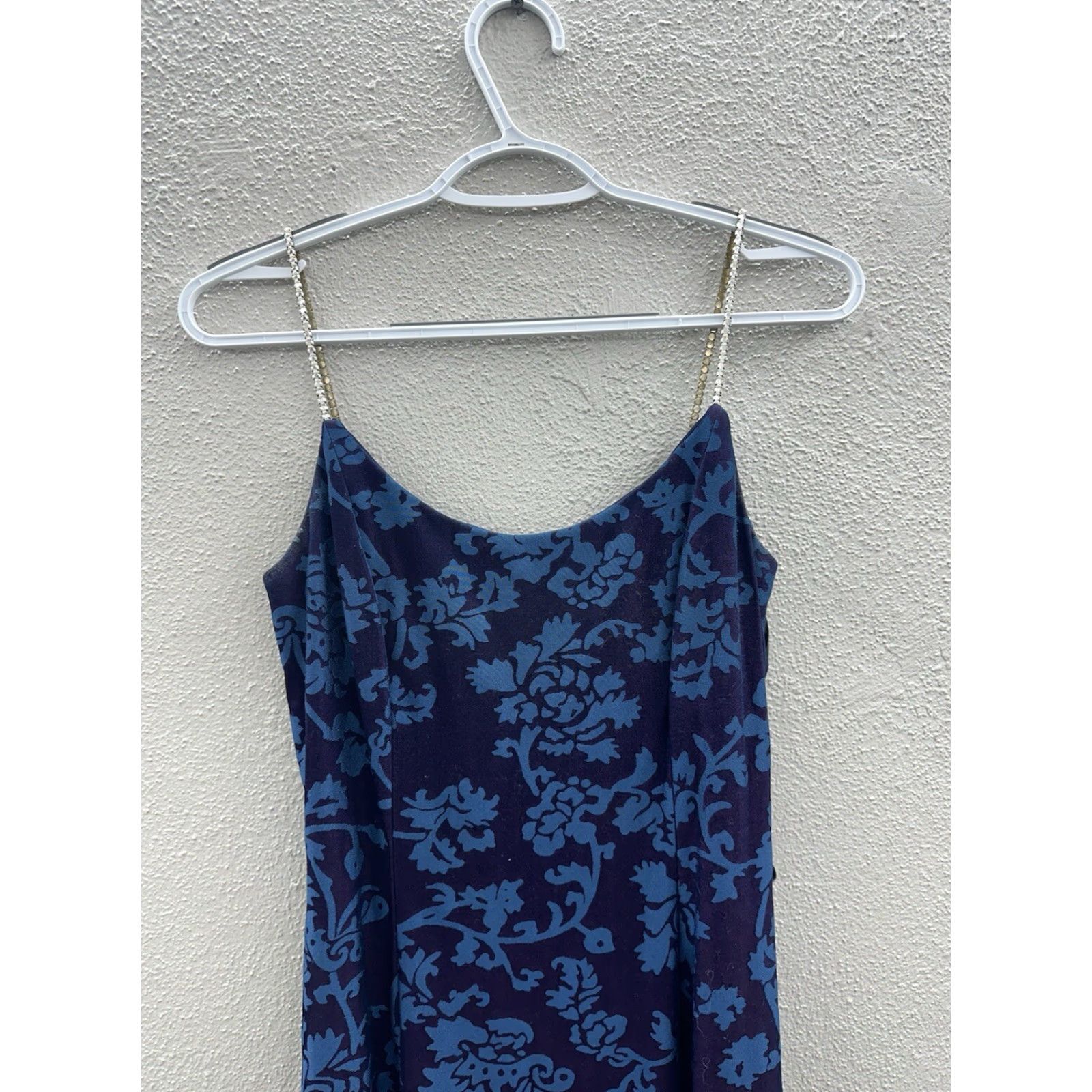 Vintage Bari Jay Womens Dress Maxi Blue Floral Size 6 Spaghetti Straps Vintage Size M / US 6-8 / IT 42-44 - 2 Thumbnail