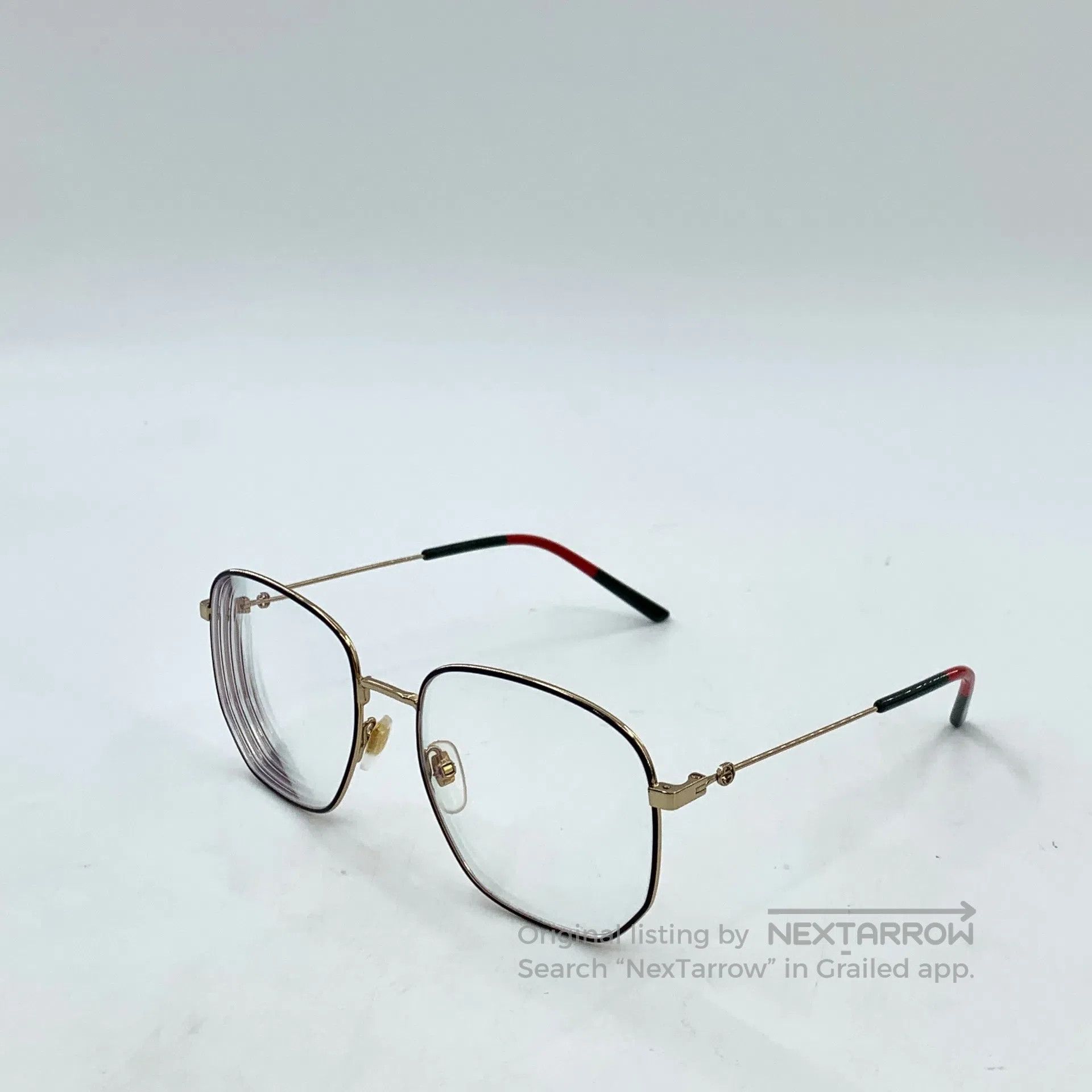 Gucci Guicci Black Square Transparent Lens Optical Glasses| Size ONE SIZE - 2 Thumbnail