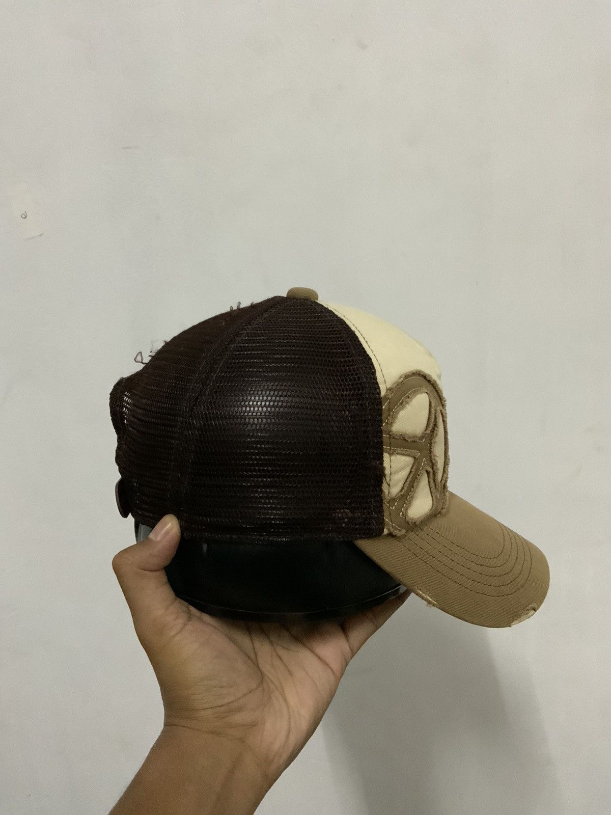 Japanese Brand Peace Heaven Distressed Trucker Hat Size ONE SIZE - 5 Thumbnail
