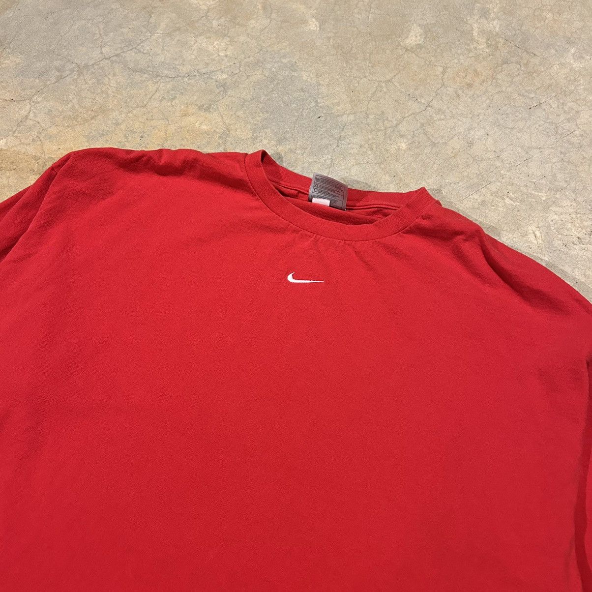 Nike × Vintage Crazy Vintage Y2K Nike Center Swoosh Baggy Longsleeve Tee Size US XL / EU 56 / 4 - 2 Thumbnail