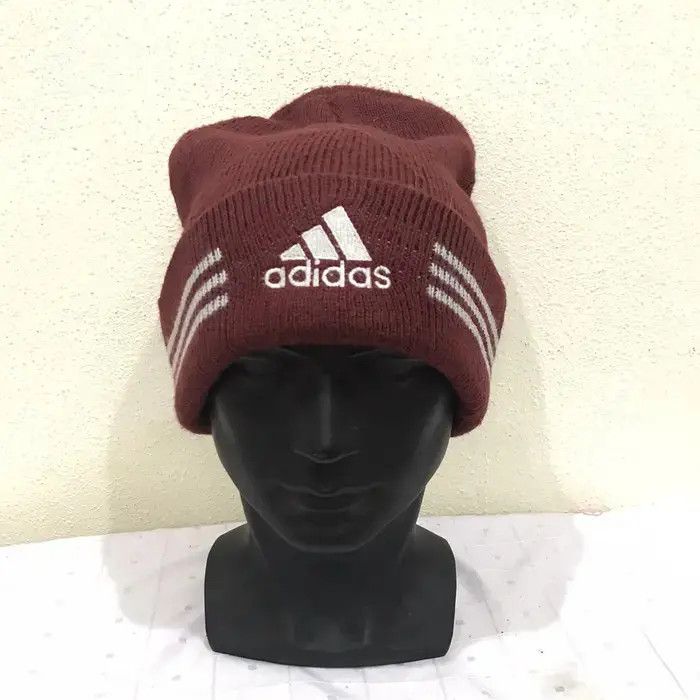 Adidas × Vintage Adidas Big Logo Beanie Hat Size ONE SIZE - 2 Thumbnail