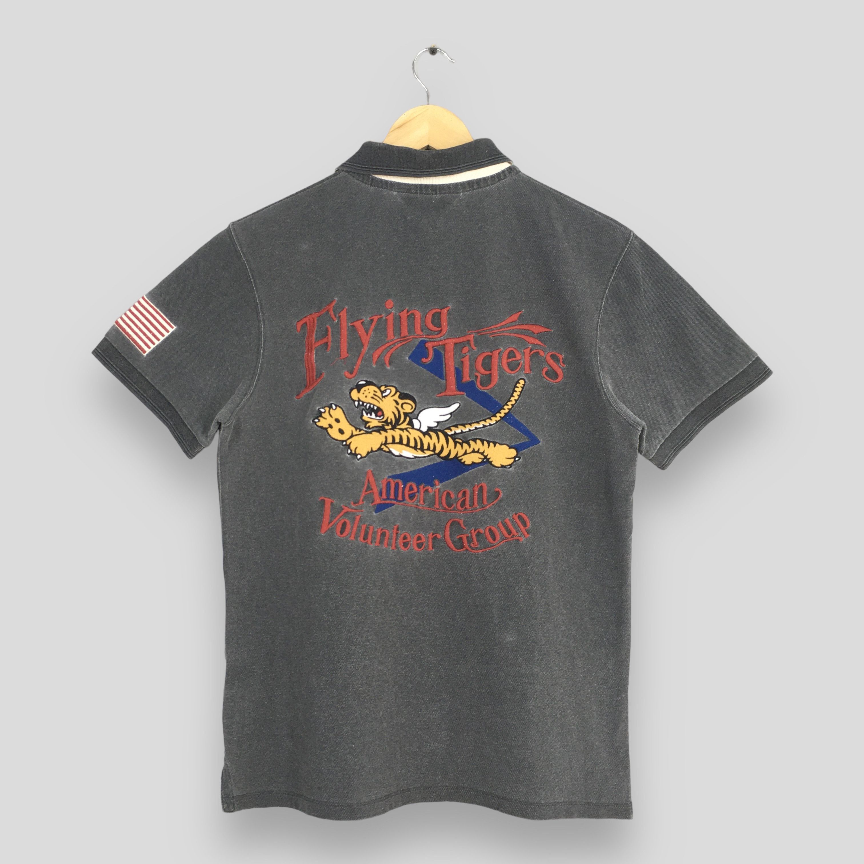 Avirex × Vintage Vintage Avirex Flying Tigers Air Force Polo Shirt Large Size US L / EU 52-54 / 3 - 7 Thumbnail