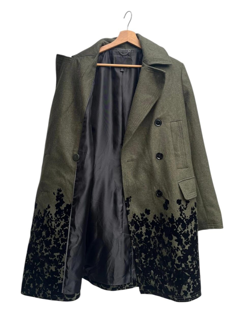 Banana Republic Banana Republic Holiday 2015 Wool Flocked Hem Coat Size S / US 4 / IT 40 - 6 Thumbnail