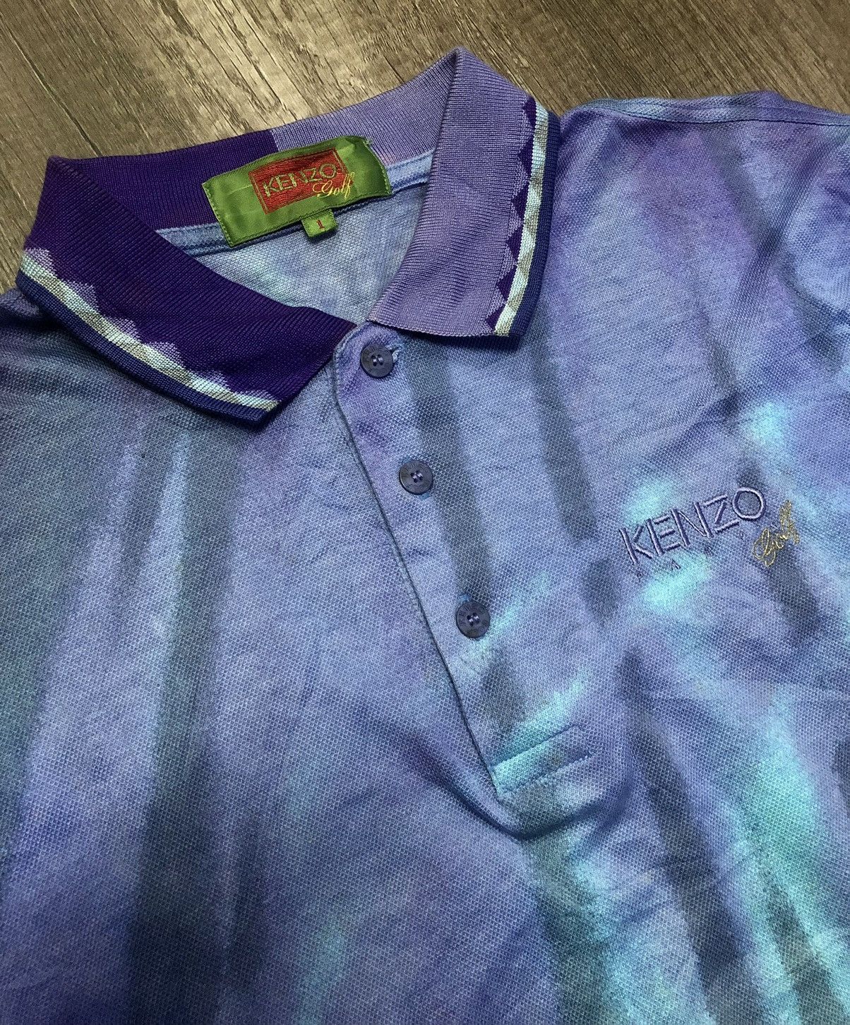 Kenzo × Vintage Vintage Kenzo Golf Long Sleeve Polo Shirt Size US S / EU 44-46 / 1 - 18 Thumbnail