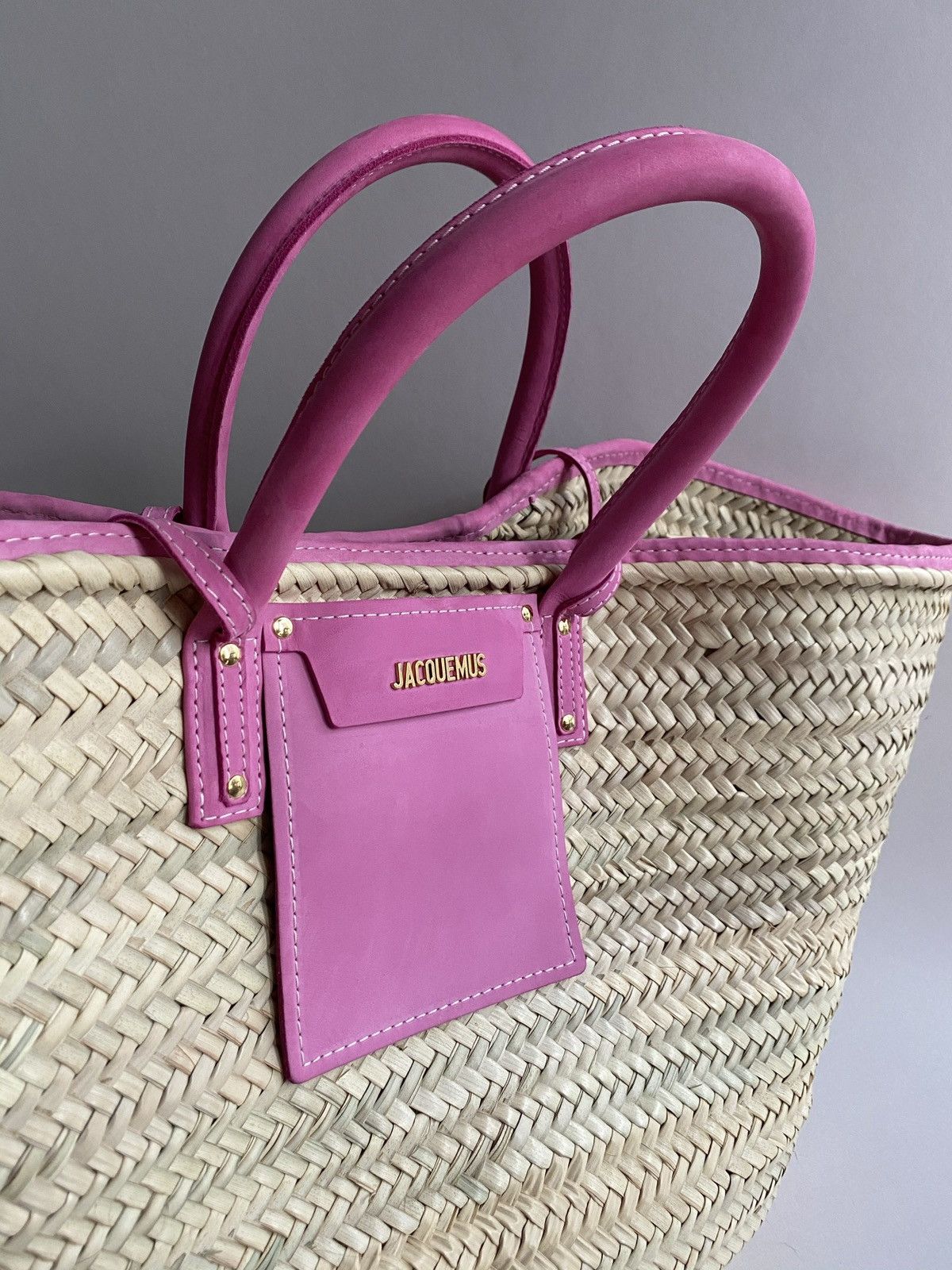 Jacquemus LARGE SIZE Le Panier Soli straw basket tote bag Size ONE SIZE - 9 Thumbnail