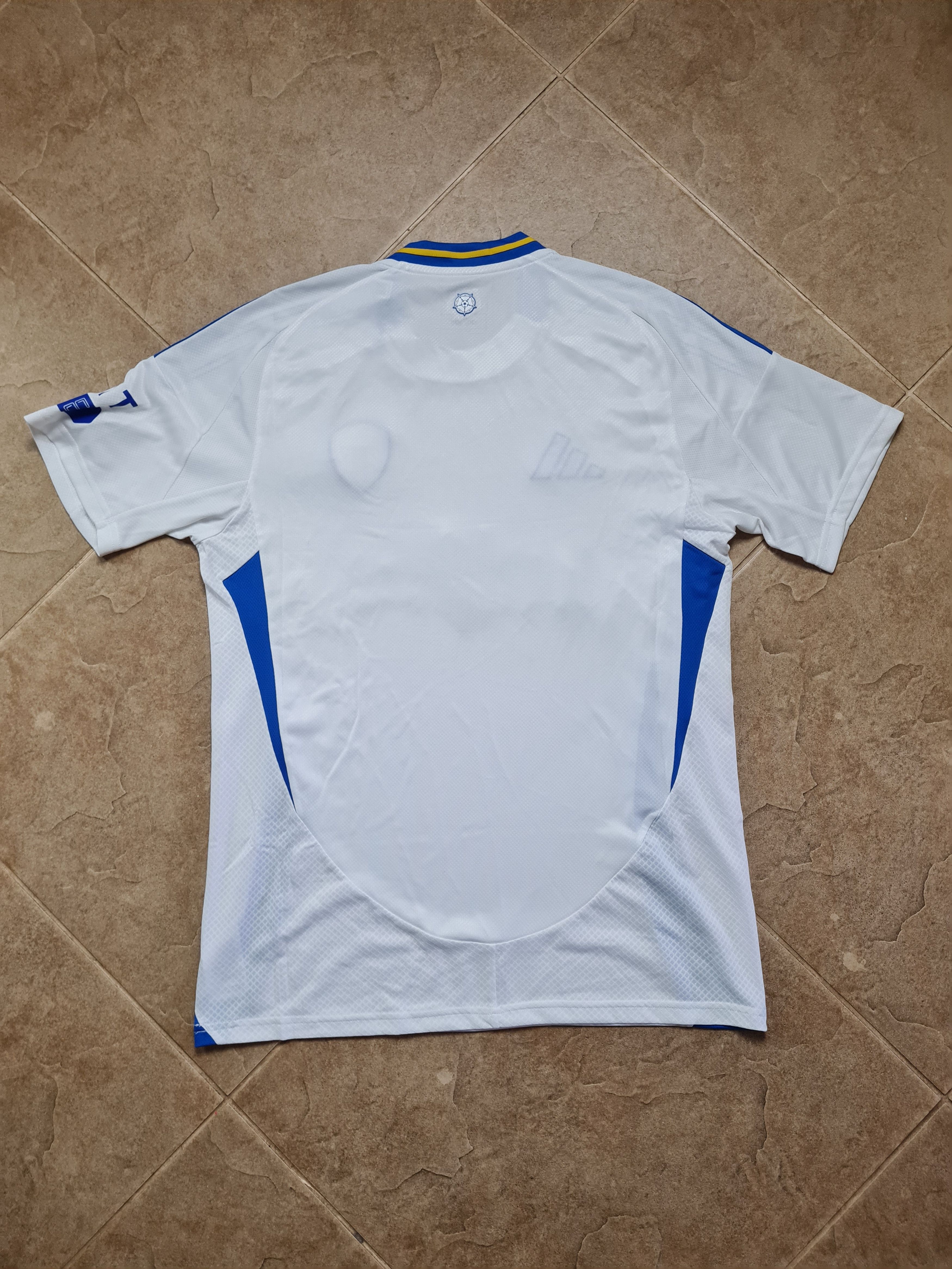 Jersey Leeds United Home Soccer Shirt 2024/2025 Adidas Sz M