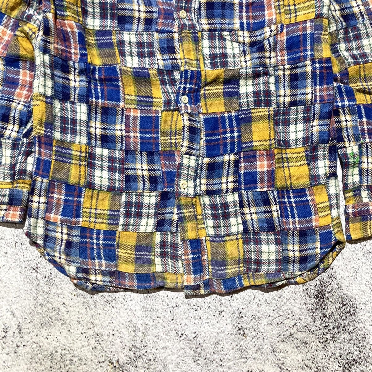 Japanese Brand 2000s Ships Patchwork Madrass Heavy Weight Button Up Shirt Size US S / EU 44-46 / 1 - 10 Thumbnail