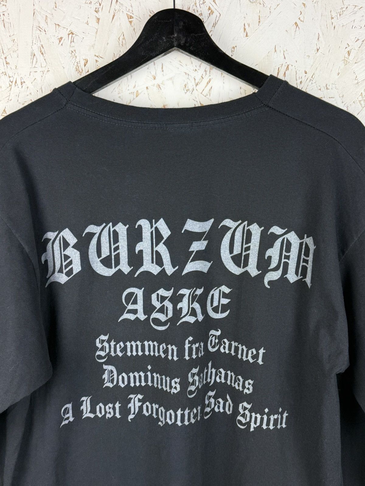 Band Tees Vintage Burzum Aske Black Metal Varg Long Sleeve Black ~XL Size US L / EU 52-54 / 3 - 5 Thumbnail