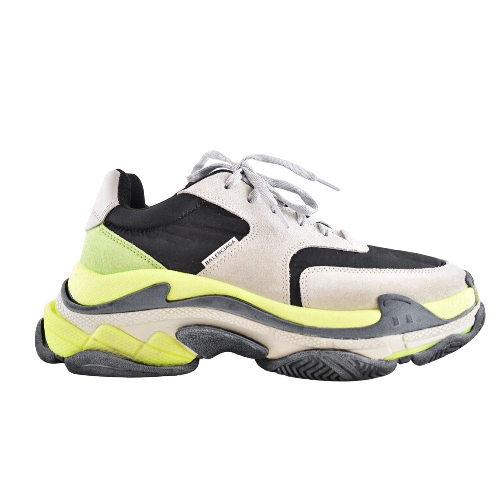 Balenciaga Balenciaga Triple S Mens V2 Black Grey Jaune Nylon Speed Size US 9 / EU 42 - 1 Thumbnail