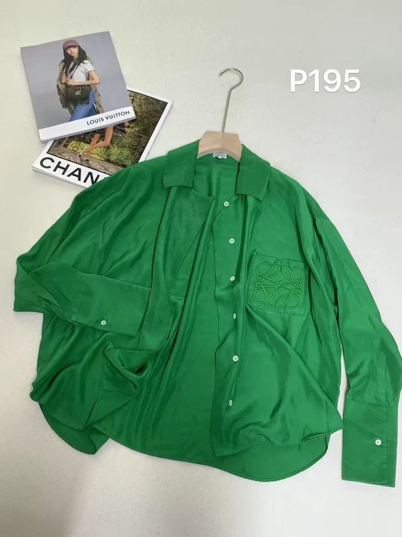 Loewe LOEWE Silk pocket Logo shirt coat Size XXS / US 00 / IT 34 - 1 Thumbnail