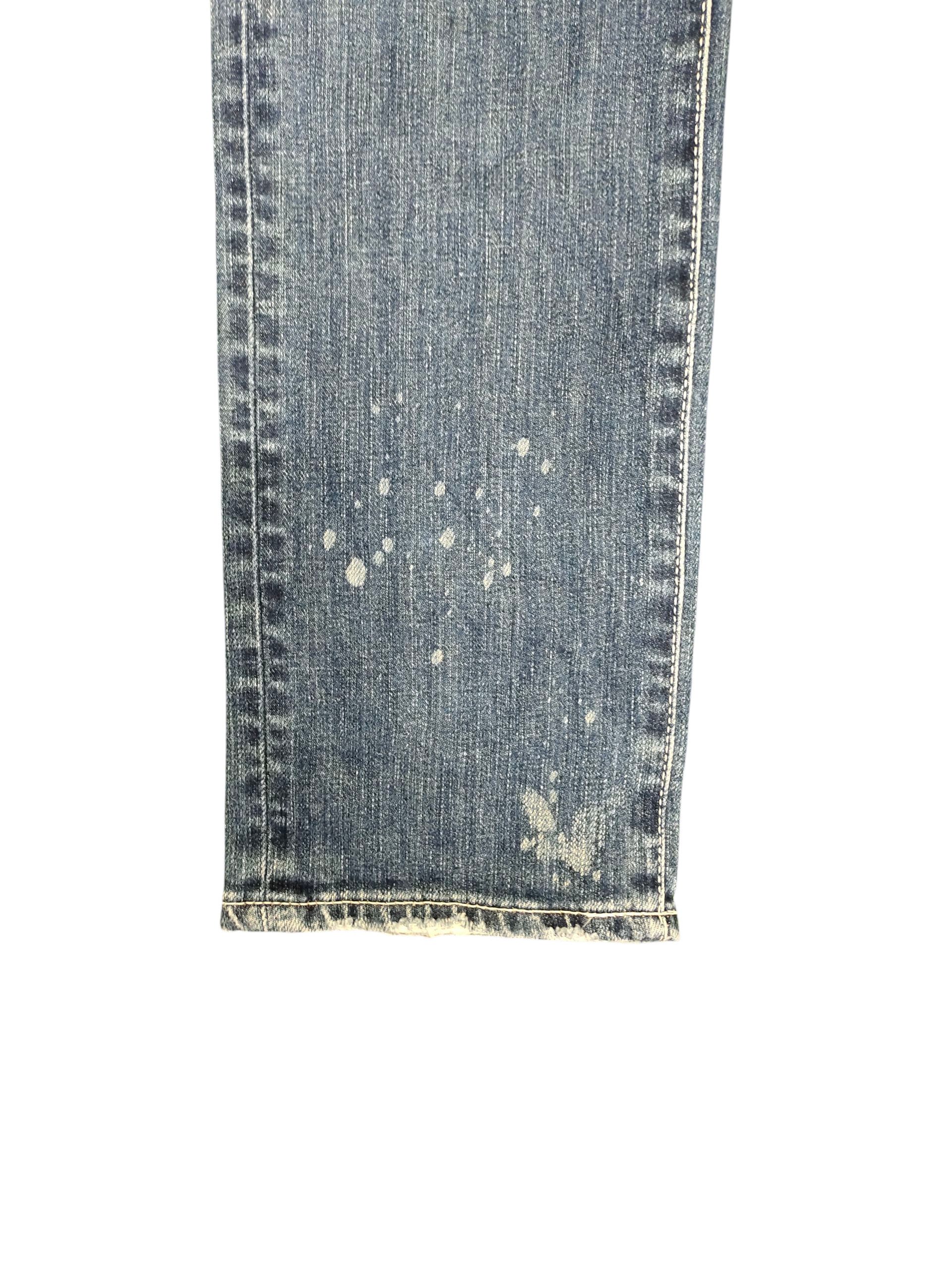 Kapital Vanquish Japan Clawmark Distress Faded Denim Jeans Size US 34 / EU 50 - 6 Thumbnail