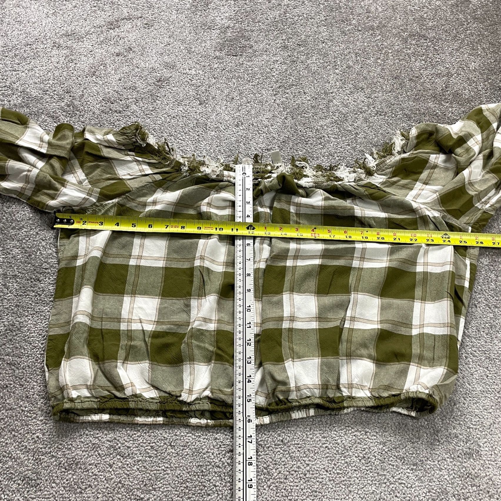 Vintage Cato Blouse Women 18/20 Plus Long Sleeve Green Check Rayon Lightweight Casual Womens Size XXL / US 16-18 / IT 52-54 - 6 Thumbnail