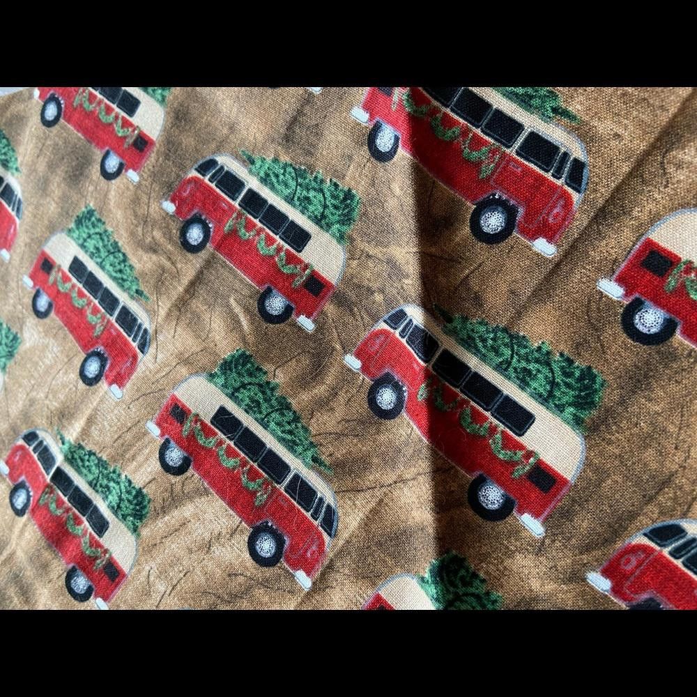 Designer Christmas Van Dog Bandana Size ONE SIZE - 3 Thumbnail