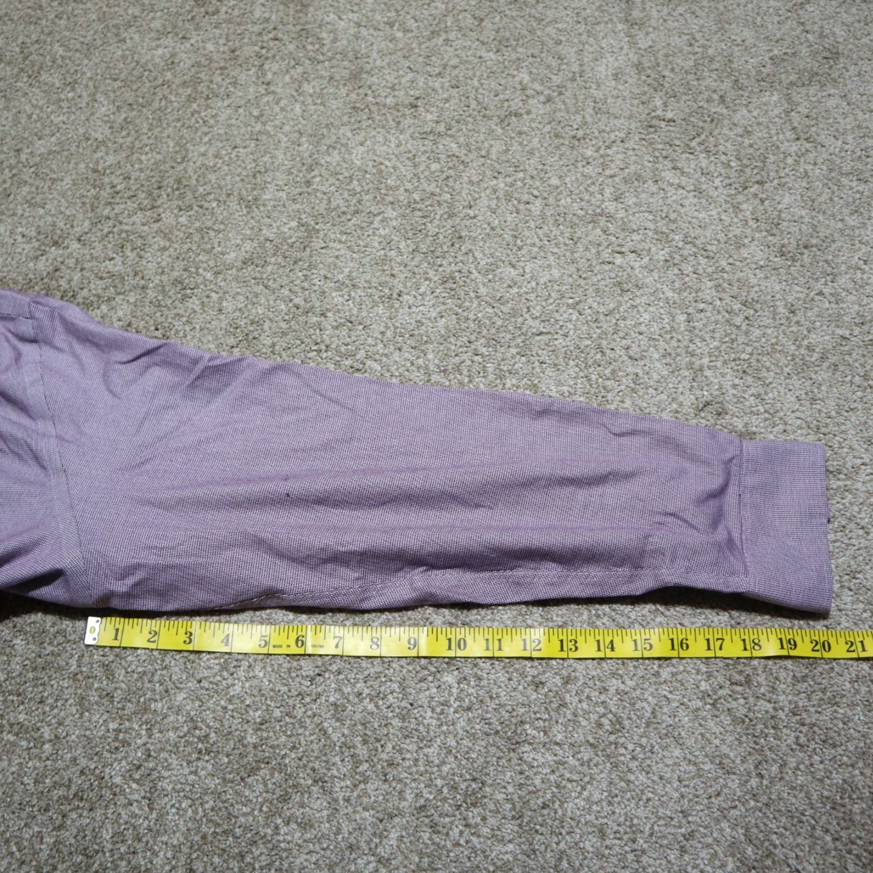 Michael Kors Michael Kors Purple Button-Down Dress Shirt Long Sleeve Men Size 17 34/35 Size 46R - 7 Thumbnail