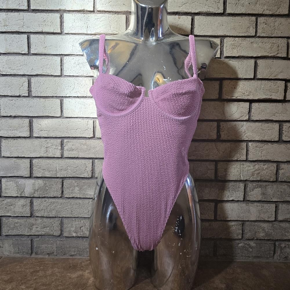 H&M Light Pink Detailed H&M Monokini Size ONE SIZE - 1 Thumbnail