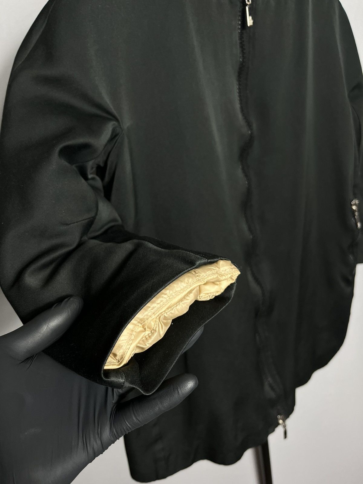 Moncler Moncler Ligneville Giubbotto Womans Down Jacket Zip Black Size L / US 10 / IT 46 - 5 Thumbnail