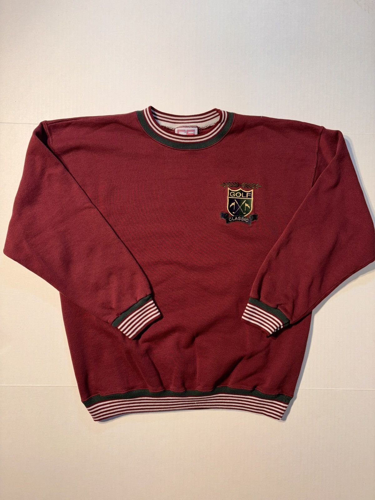 Vintage Vtg Crable Sportswear Golf Classic 90’s USA Striped Crewneck Size US L / EU 52-54 / 3 - 1 Thumbnail