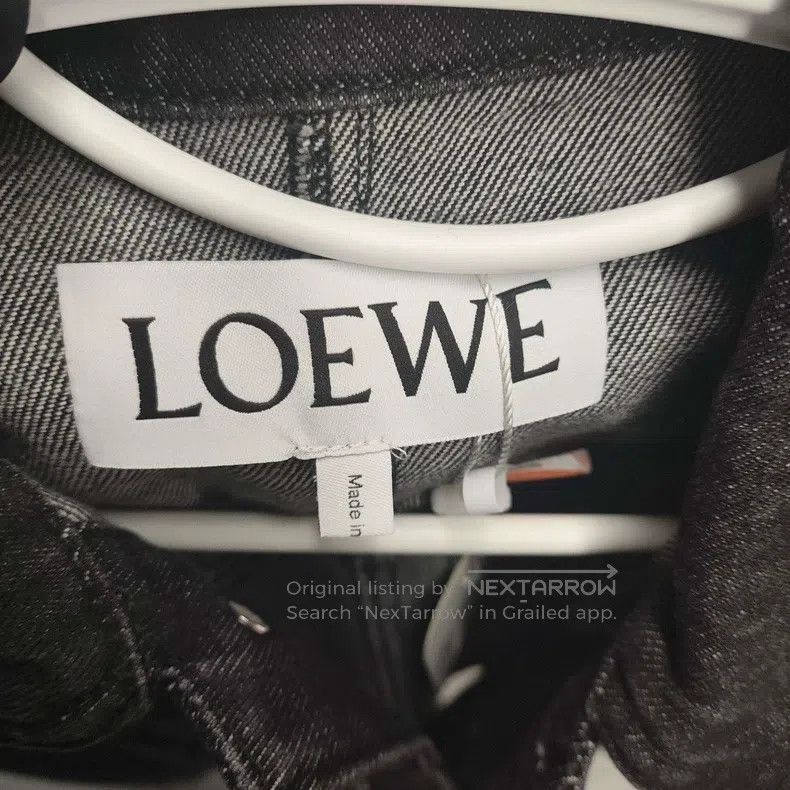 Loewe Loewe Leather patch LOGO denim jacket black Size M / US 6-8 / IT 42-44 - 7 Thumbnail