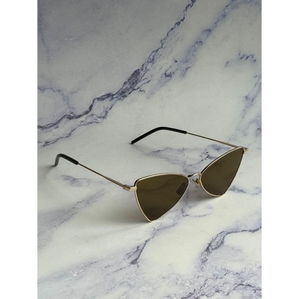 Saint Laurent Paris NEW Saint Laurent SL303 Jerry Sunglasses in Gold Brown Size ONE SIZE - 5 Thumbnail