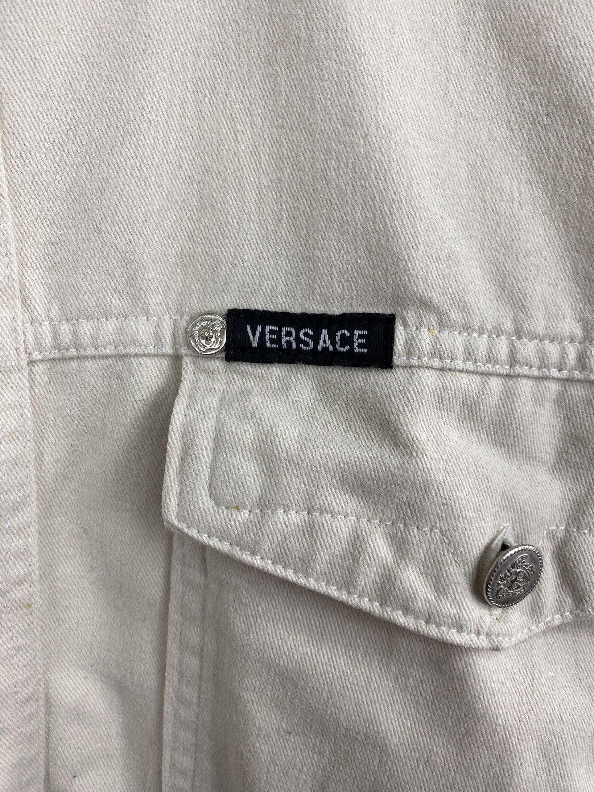 Versace Jeans Couture 🇮🇹 Vintage 90s Versace Jeans Couture Overshirt Jacket Retro Size US XL / EU 56 / 4 - 4 Thumbnail