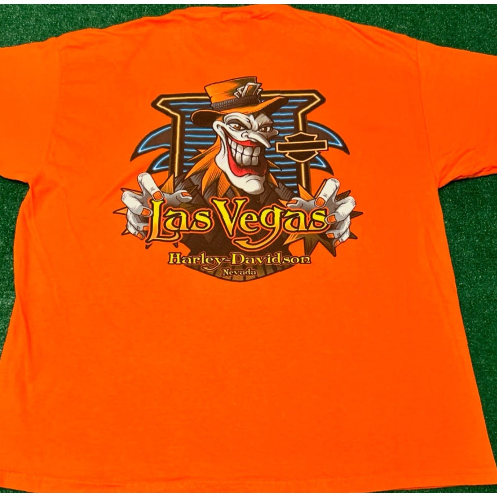 Harley Davidson VINTAGE Harley-Davidson 90s Y2K Biker Las Vegas Clown 2000s Shirt Mens XL Size US XL / EU 56 / 4 - 5 Thumbnail