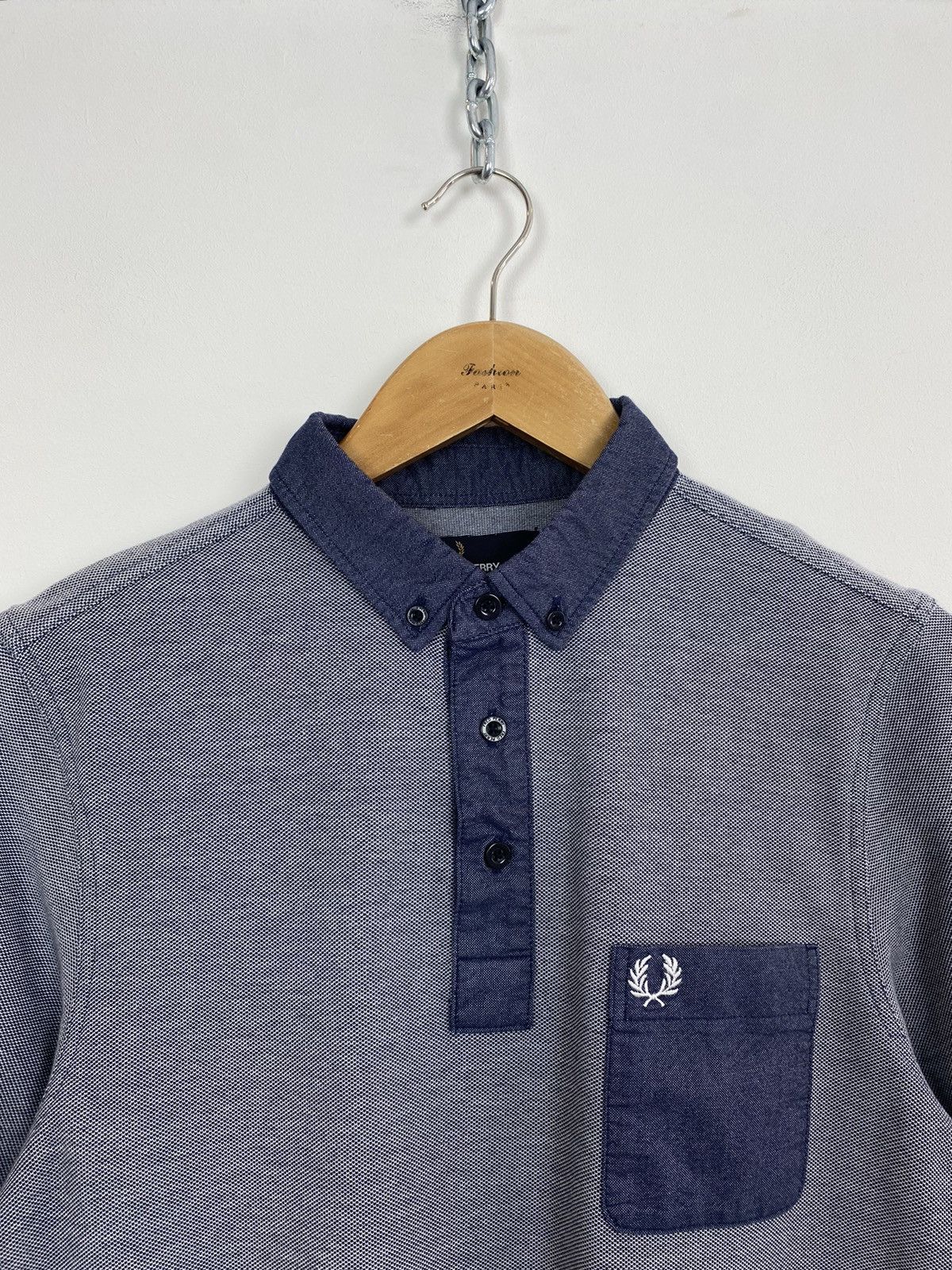 Fred Perry Fred Perry Short Sleeve Polo Slim Fit Shirt Mens Size M Blue Size US M / EU 48-50 / 2 - 2 Thumbnail