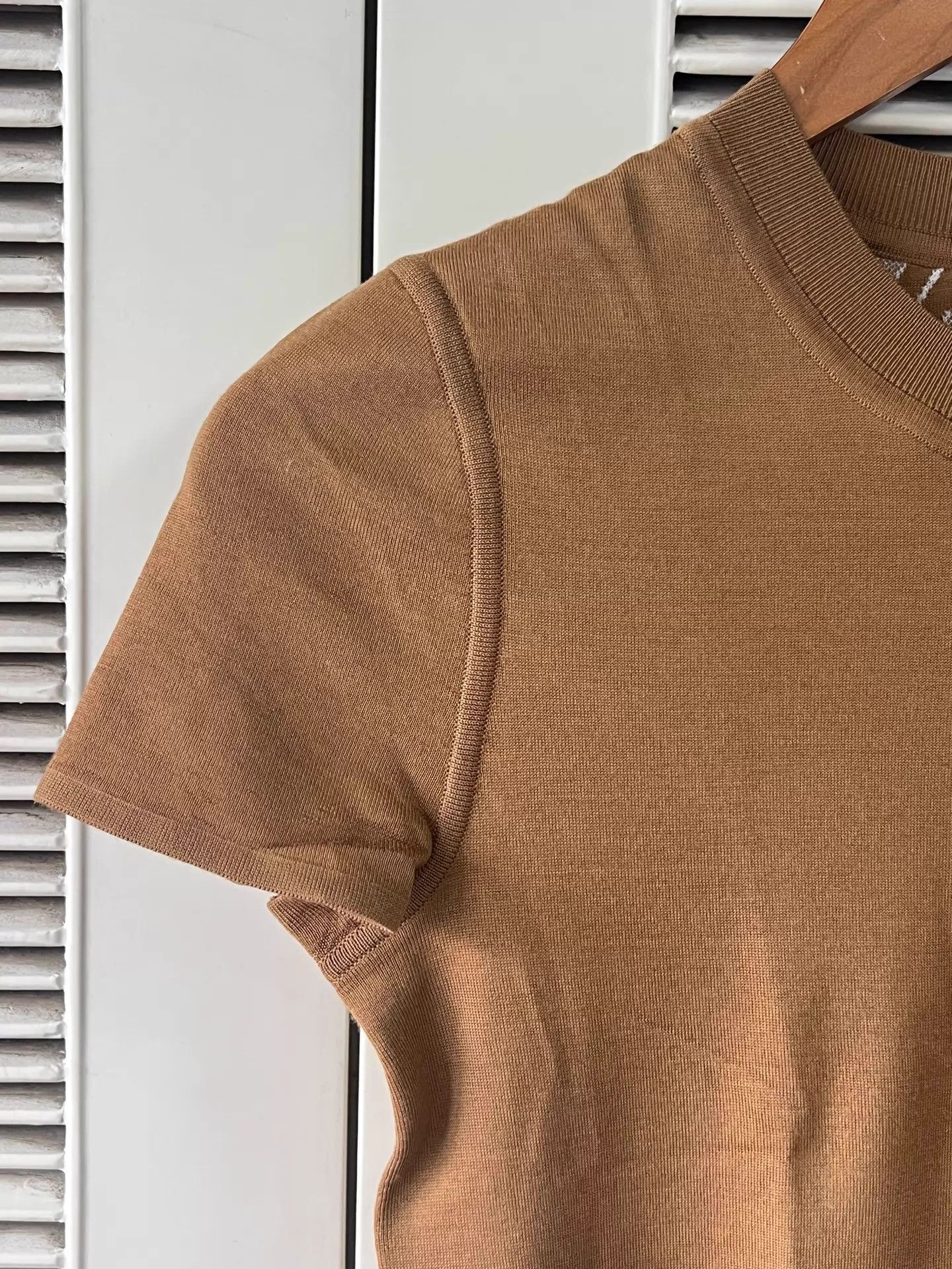 Hermes Hermès short-sleeve knit tee 34 brown mint Size XS / US 0-2 / IT 36-38 - 4 Thumbnail
