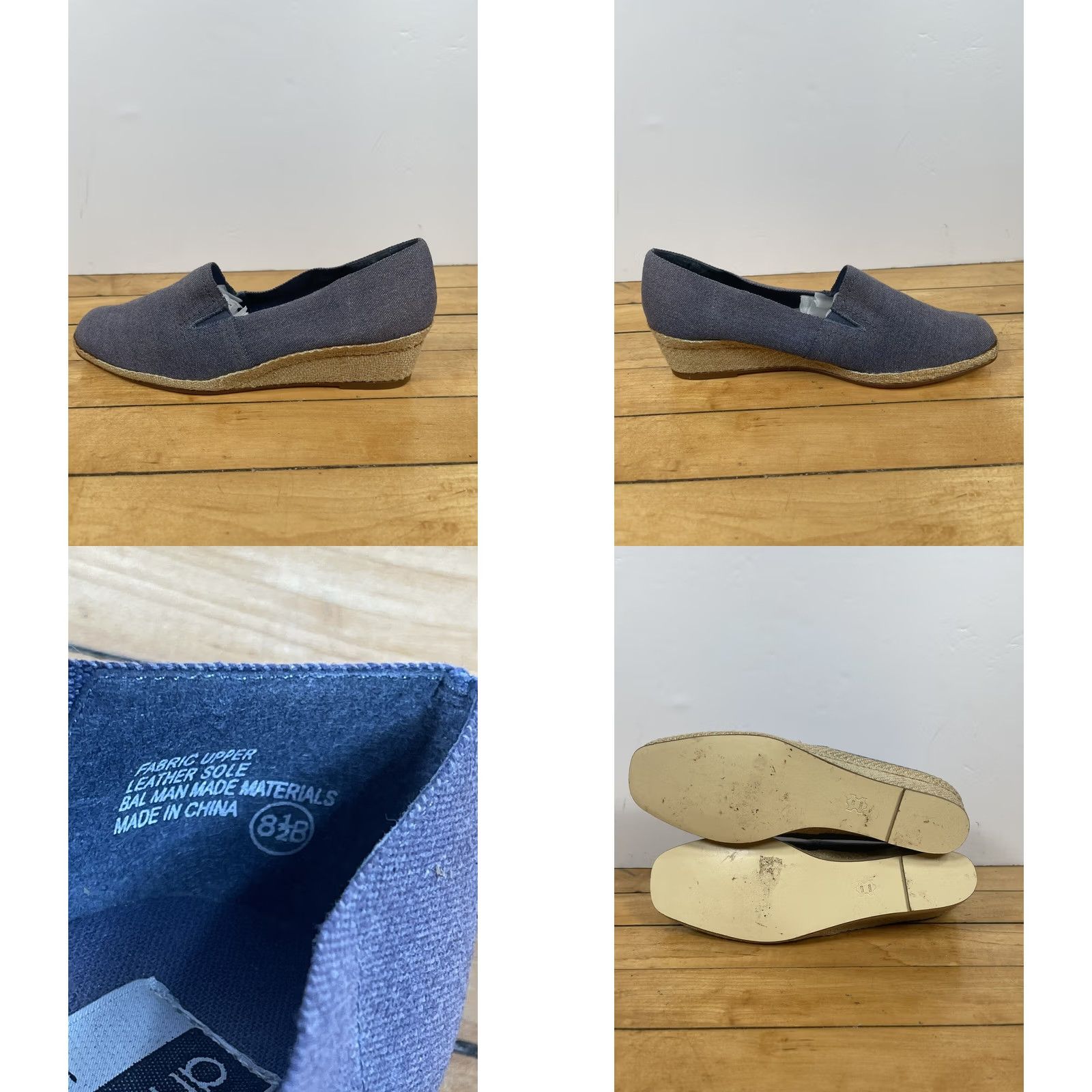 Vintage Andre East Womens Blue Fabric Pumps Heel Slip On Leather Sole Size 8.5B Classic Shoes, Womens, Medium (B) Size US 9 / IT 39 - 8 Thumbnail