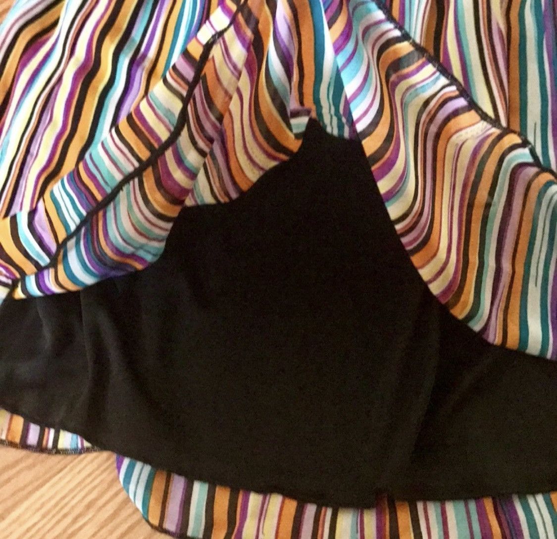Other SWAK DESIGNS MULTI COLOR STRIPED CHIFFON MINI SKIRT SIZE M Size 28" / US 6 / IT 42 - 4 Thumbnail