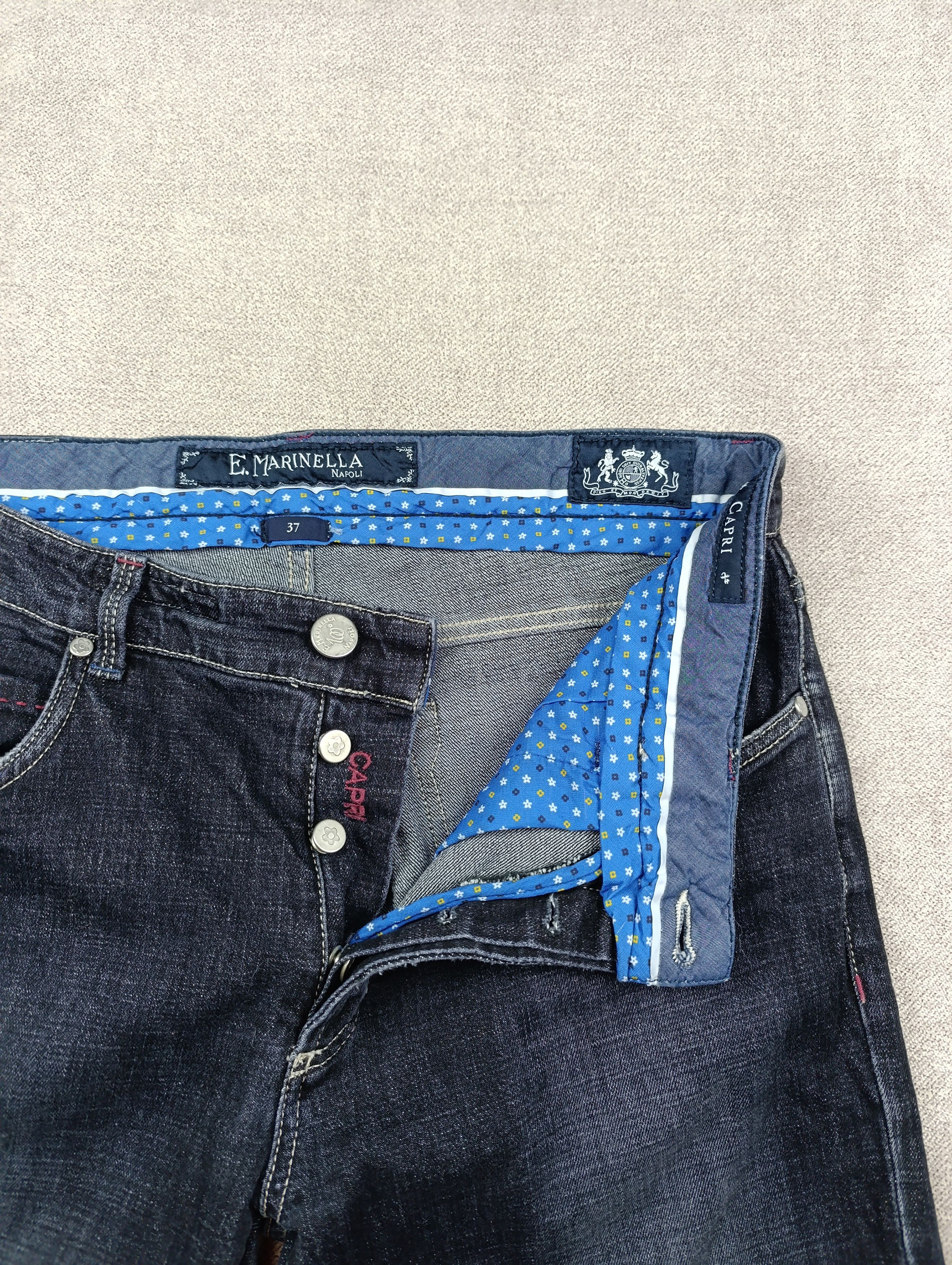 E. Marinella E.MARINELLA JEANS MILANO BUTTON FLY SLIM FIT FOR 100 YEARS Size US 37 - 14 Thumbnail