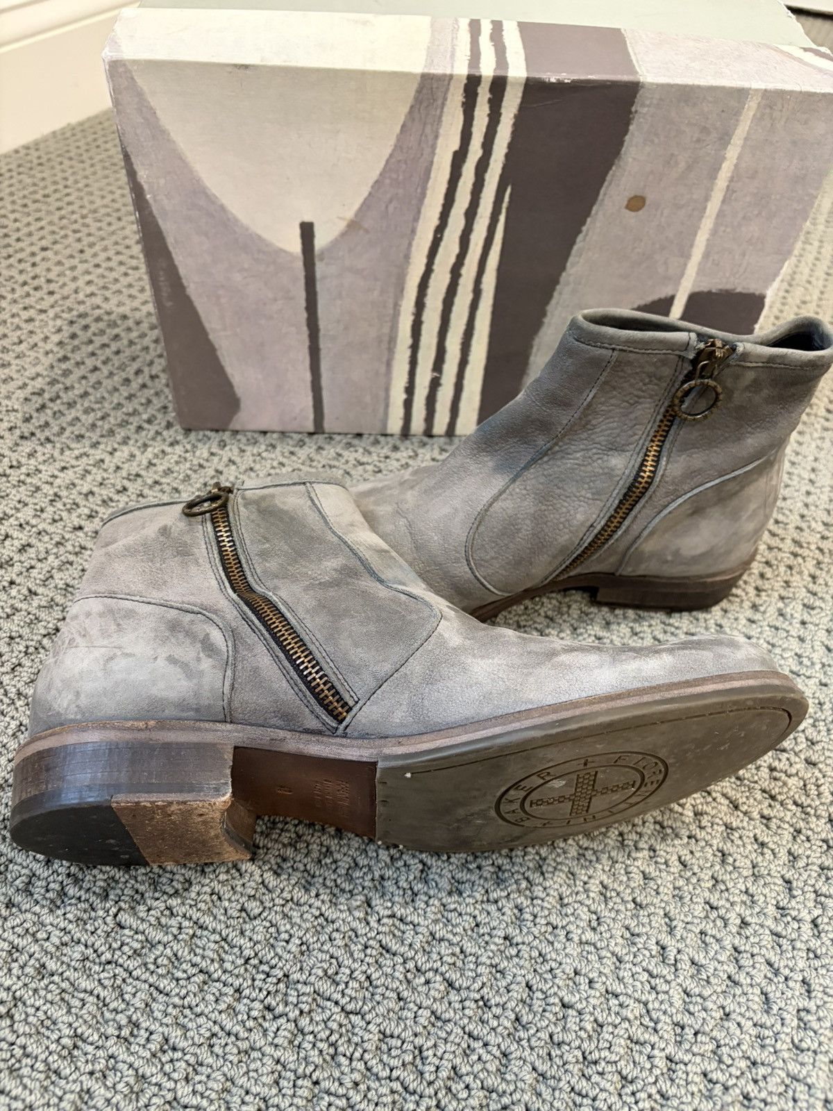 Fiorentini + Baker Classic gray suede ankle boots made in Italy like brand new Size US 9.5 / EU 42-43 - 2 Thumbnail