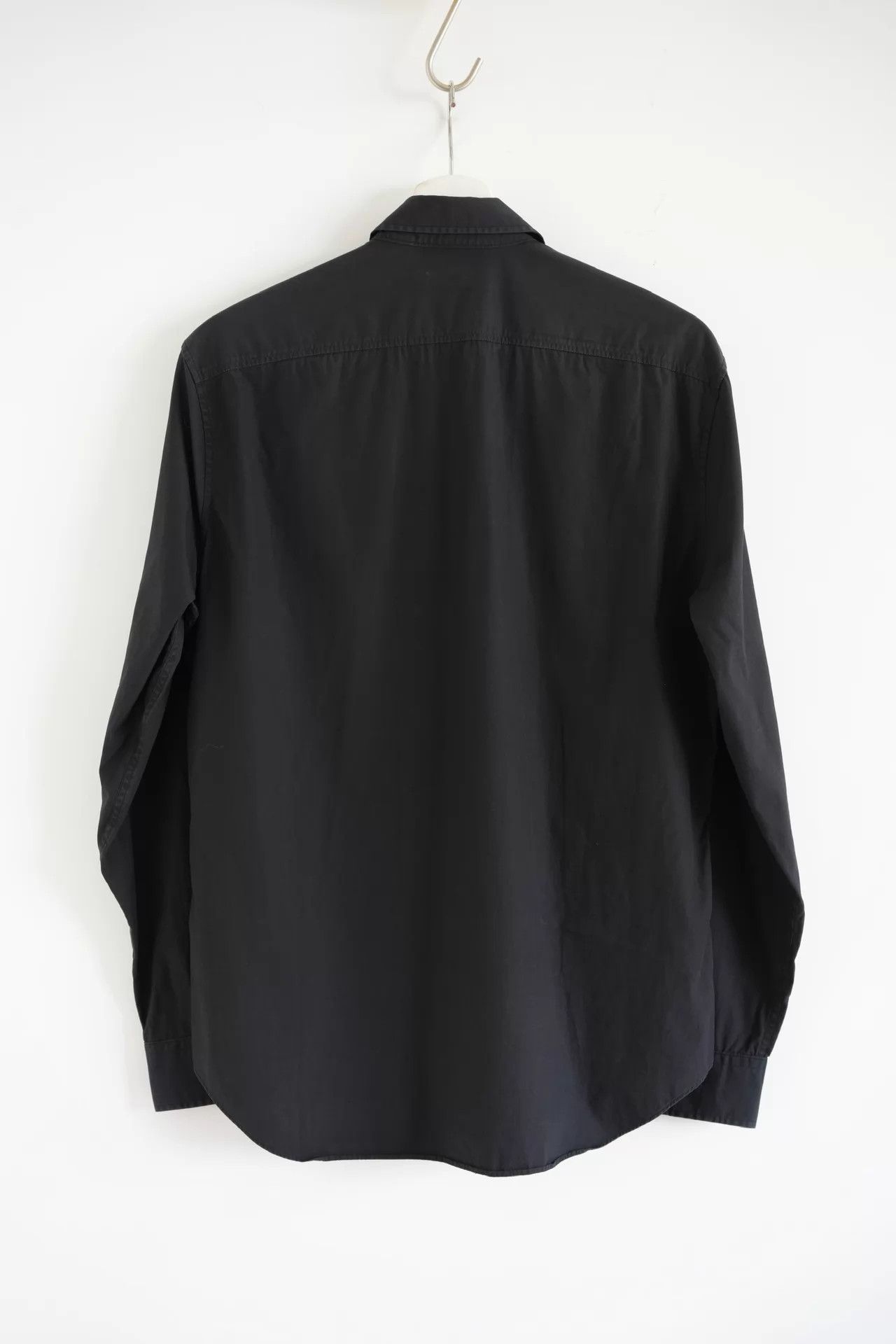 Burberry Burberry Check Paneled Black Cotton Logo Shirt M Size US M / EU 48-50 / 2 - 2 Thumbnail
