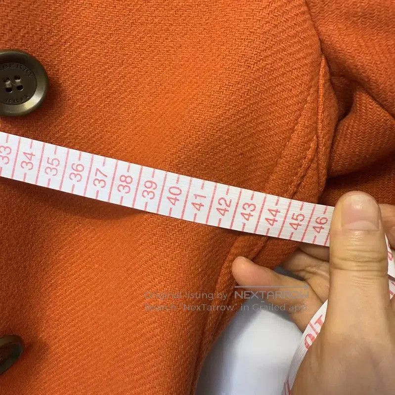 Burberry Burberry Orange Cotton Long Coat for Women. Size S / US 4 / IT 40 - 8 Thumbnail