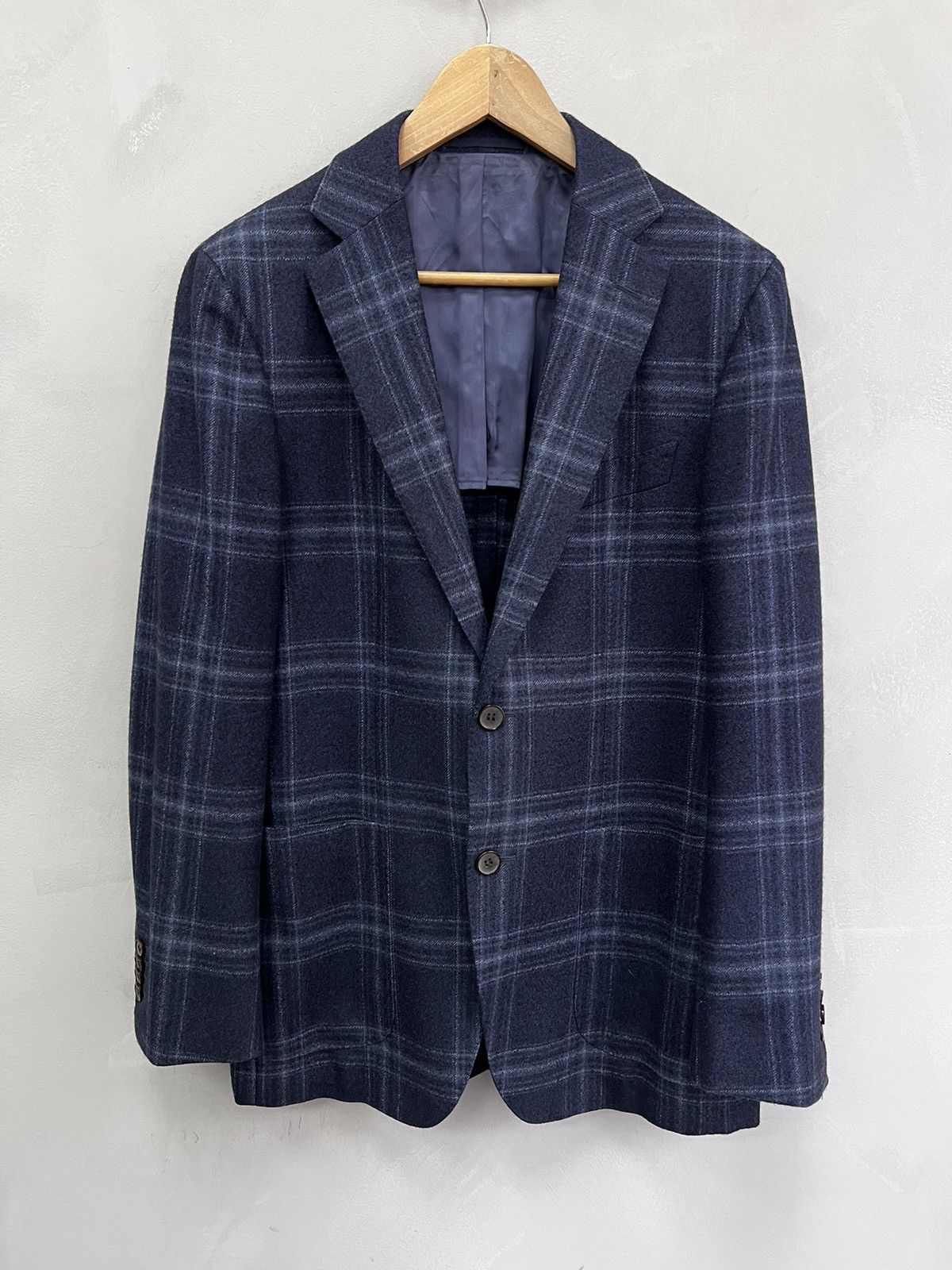 Designer × Suitsupply SUITSUPPLY Blazer Jacket HAVANA HL Navy CHECK Wool EU48 Size 48R - 2 Thumbnail