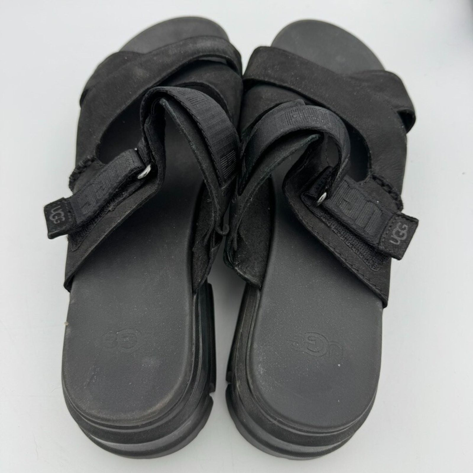 Ugg UGG Ashton Slide Sandals Black Nubuck Leather Platform 10 Size US 10 / IT 40 - 6 Thumbnail