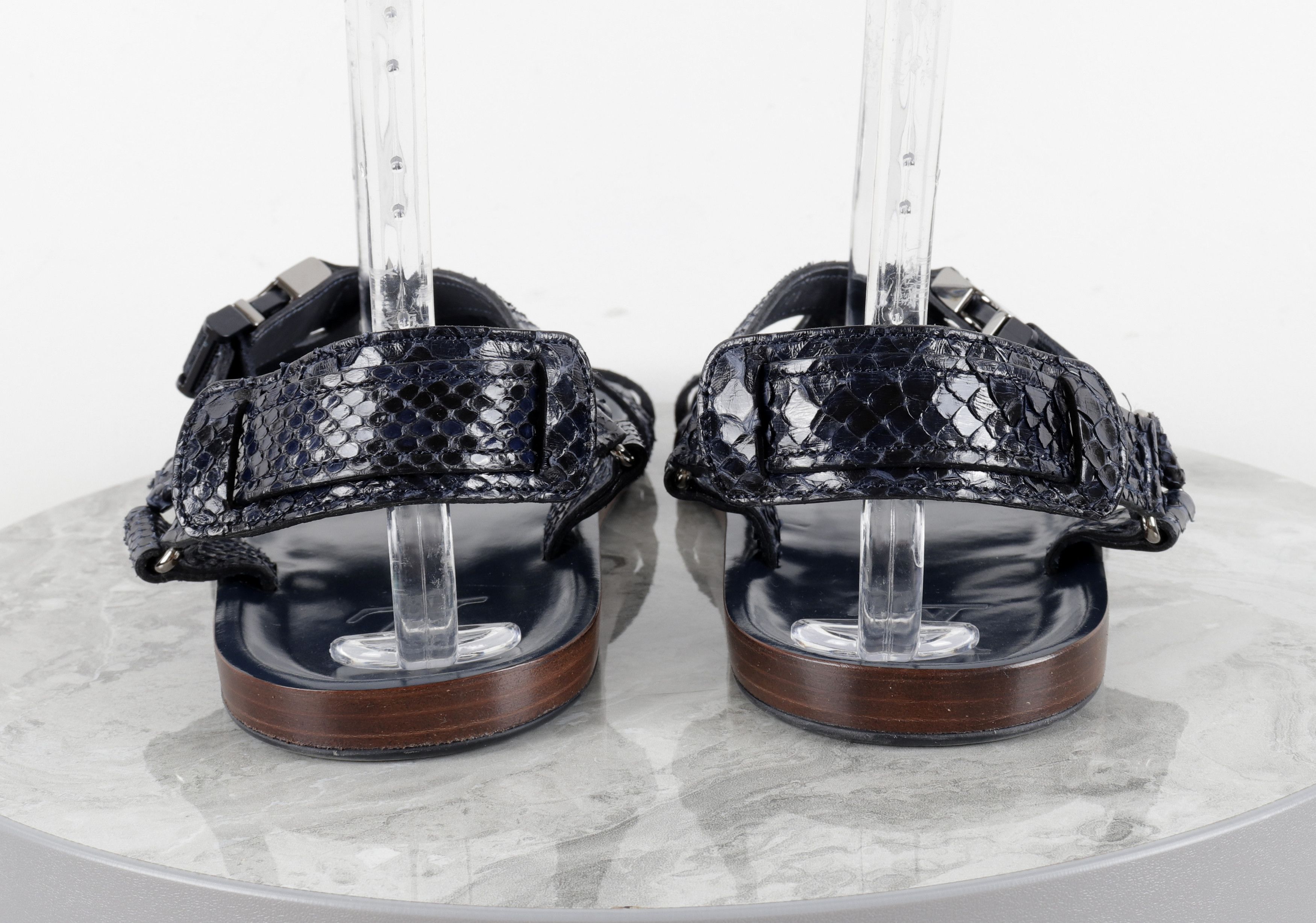 Louis Vuitton Louis Vuitton Blue Criss-Cross Sandals Size US 11.5 / EU 44-45 - 8 Thumbnail