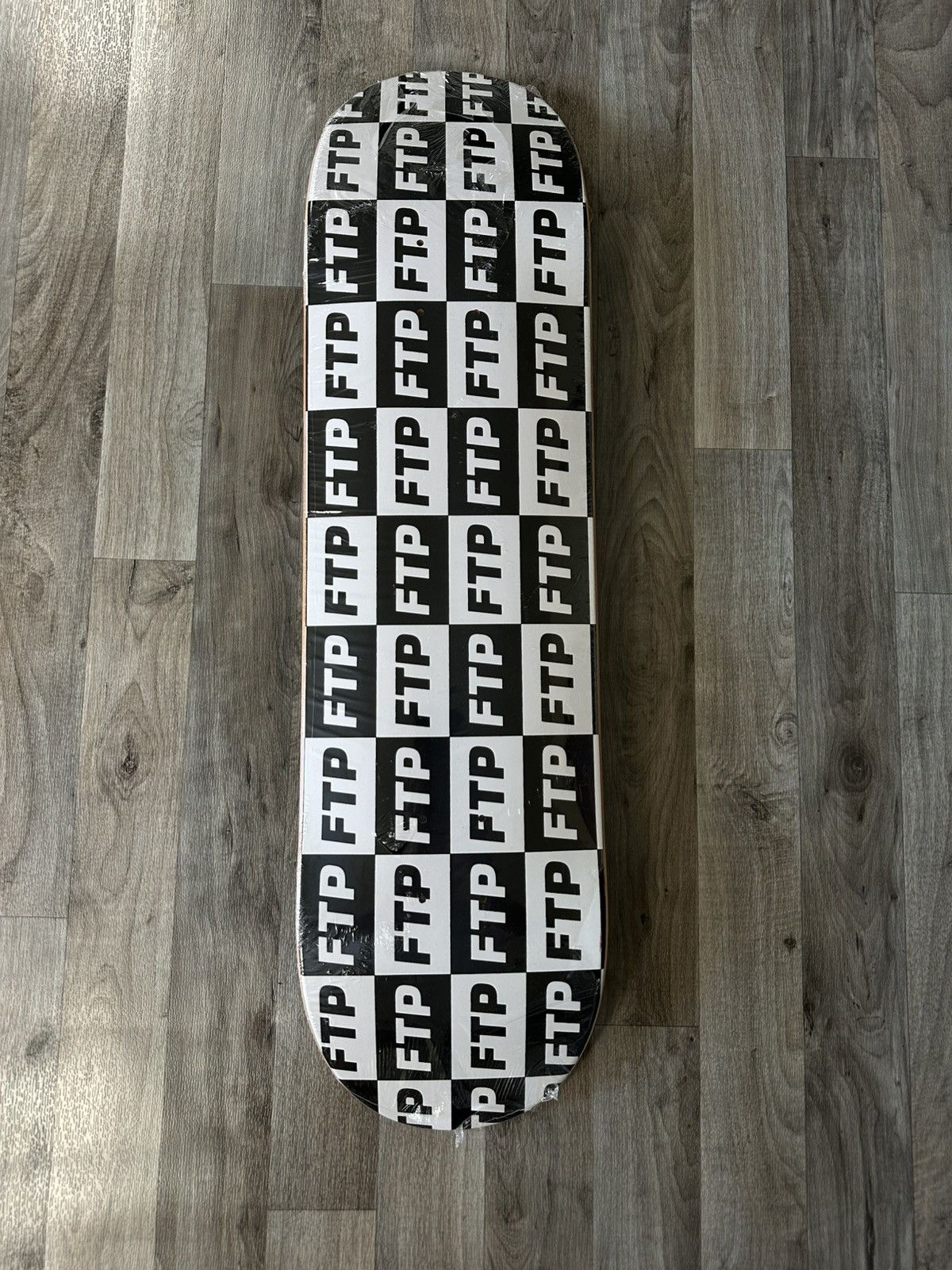 Fuck The Population FTP White Spell Out Logo Skate Deck