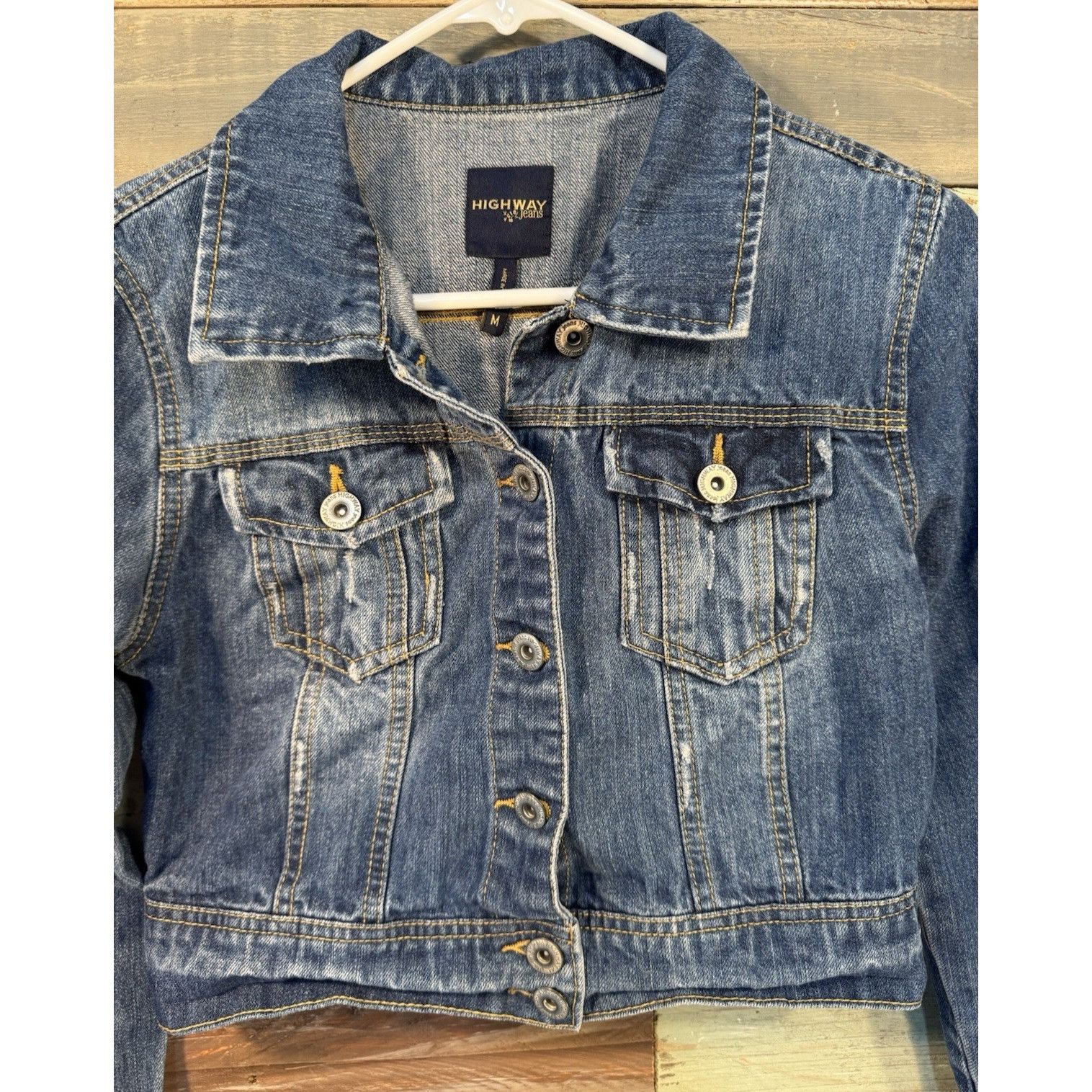 Levi's Highway Denim Blue Jean Jacket Women's MEDIUM Button Down - Size M / US 6-8 / IT 42-44 - 2 Thumbnail