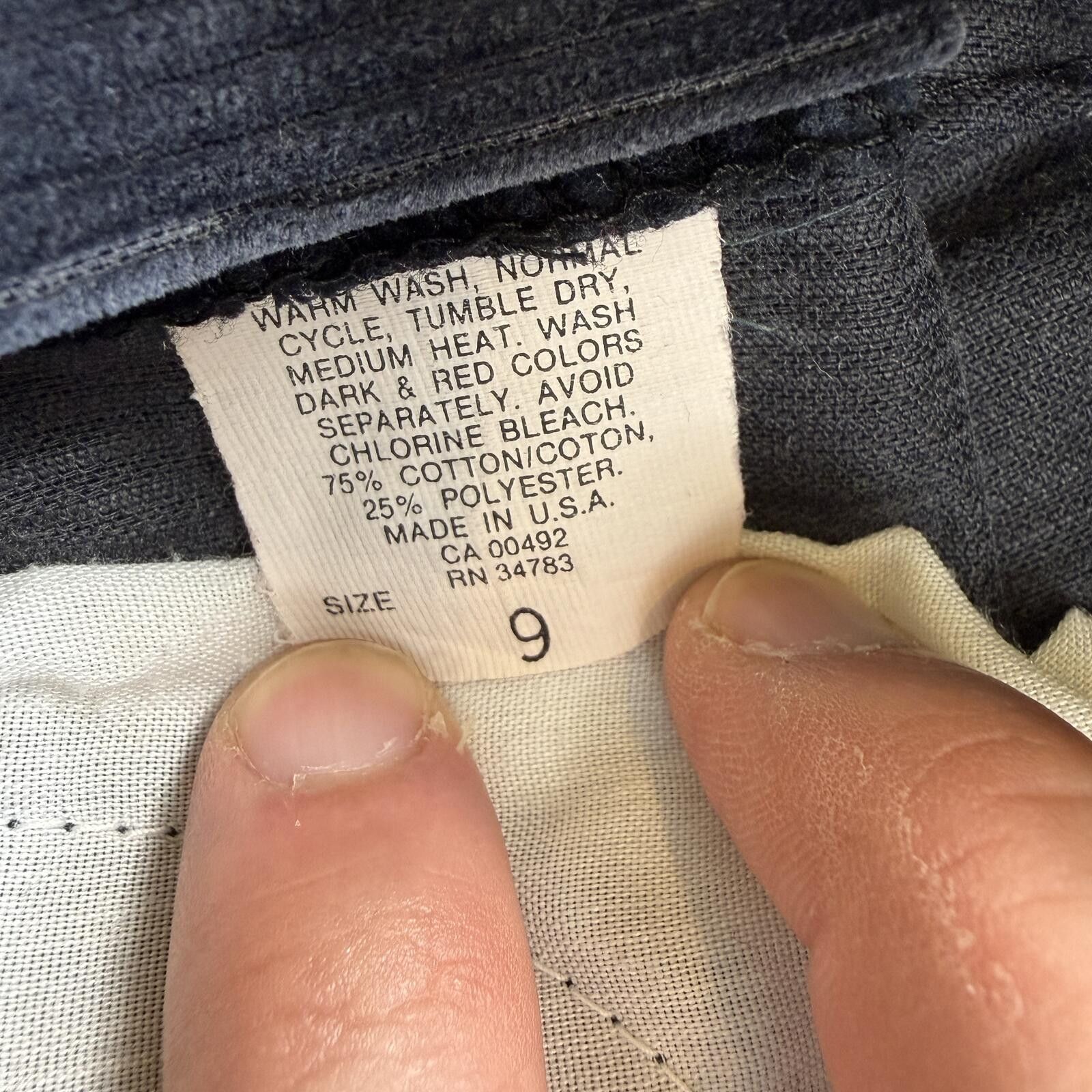 Lee Vintage 80s Lee Womens Black Corduroy Pants 26 Union Tag Size 26" / US 2 / IT 38 - 6 Thumbnail