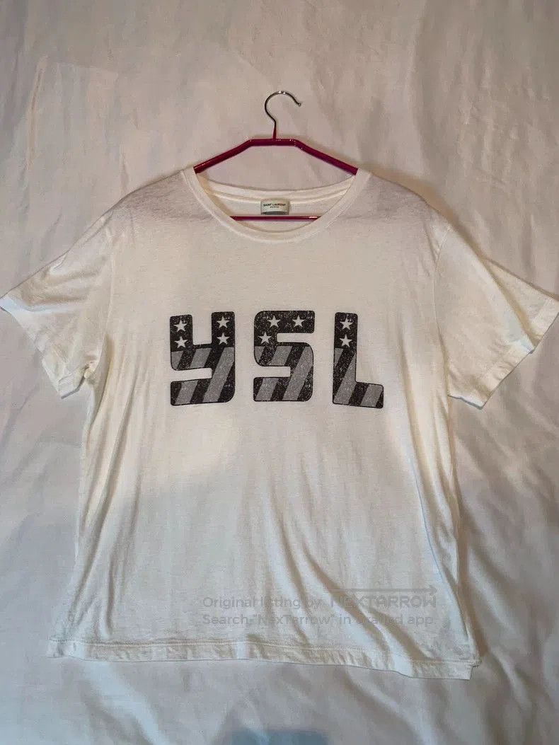 Saint Laurent Paris Saint Laurent Classic Logo Short Sleeve Shirt. Size US L / EU 52-54 / 3 - 2 Thumbnail