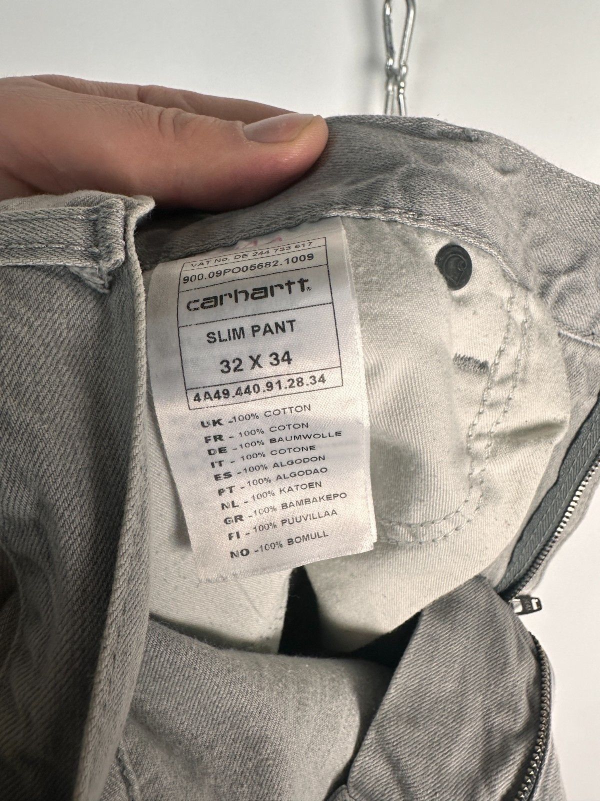 Carhartt Wip Vintage Carhartt Slim Pant Denim Jeans Grey Mens Size 32X34 Size US 32 / EU 48 - 10 Thumbnail