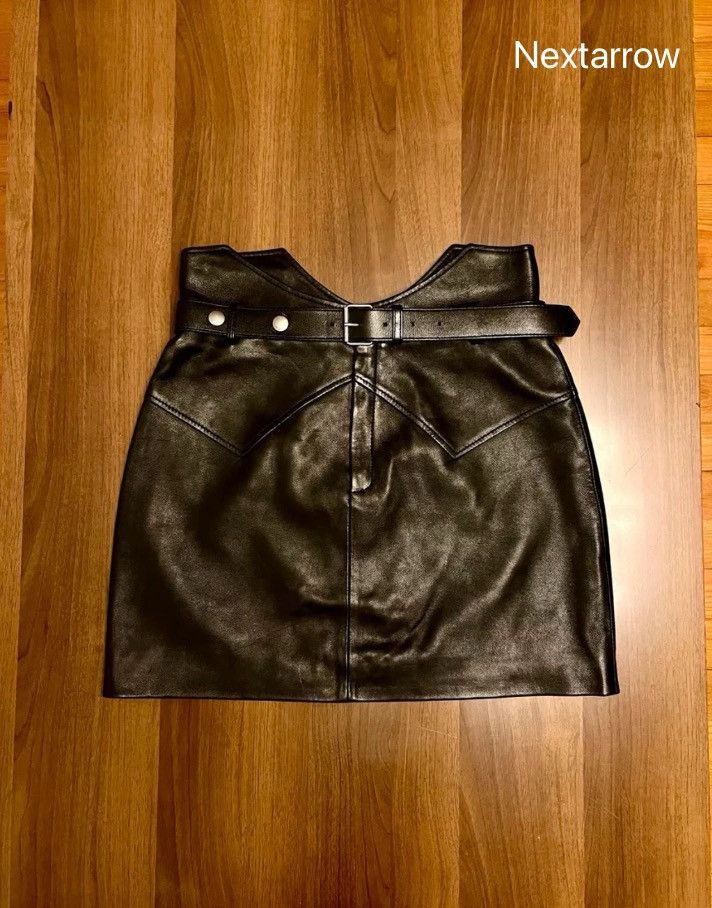 Saint Laurent 19ss Skirt Leather Skirt2410-Nextarrow
