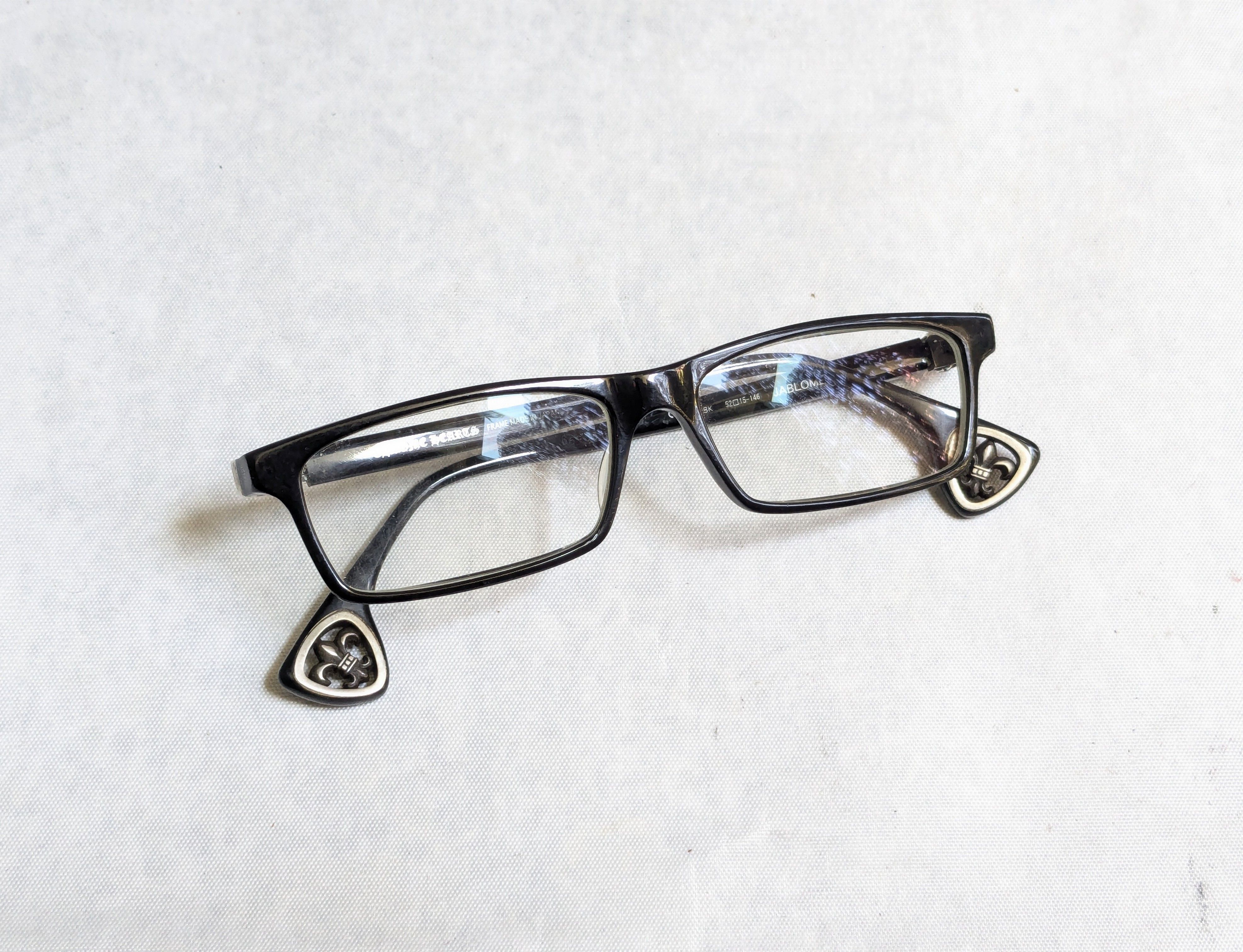 Chrome Hearts Chrome Hearts Jablome Glasses Black Sterling Silver Cross Size ONE SIZE - 1 Thumbnail