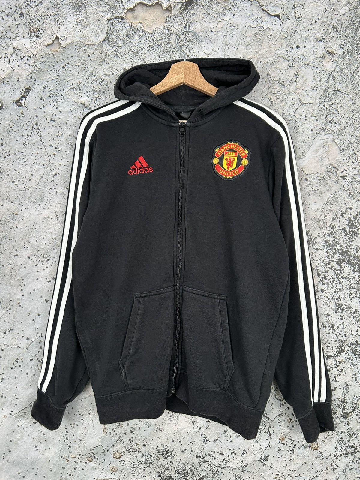 Adidas × Manchester United × Vintage Vintage Zip Hoodie