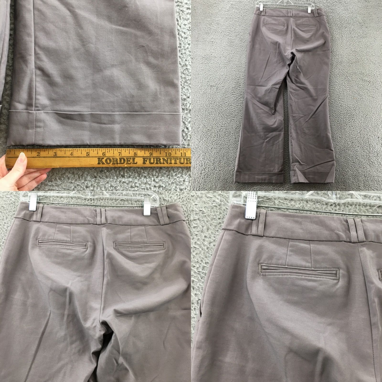 Banana Republic Banana Republic Jackson Fit Dress Pants Womens 10 Short Gray Dress Pants Pockets Flat Front Cotton Blend Regular Mens Womens Girls Size 32" / US 10 / IT 46 - 9 Thumbnail